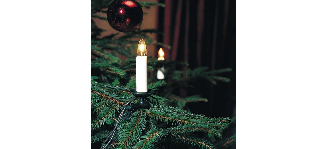 KONSTSMIDE LEDChristbaumkerzen, 25flammig, LED Baumkette, Topbirnen