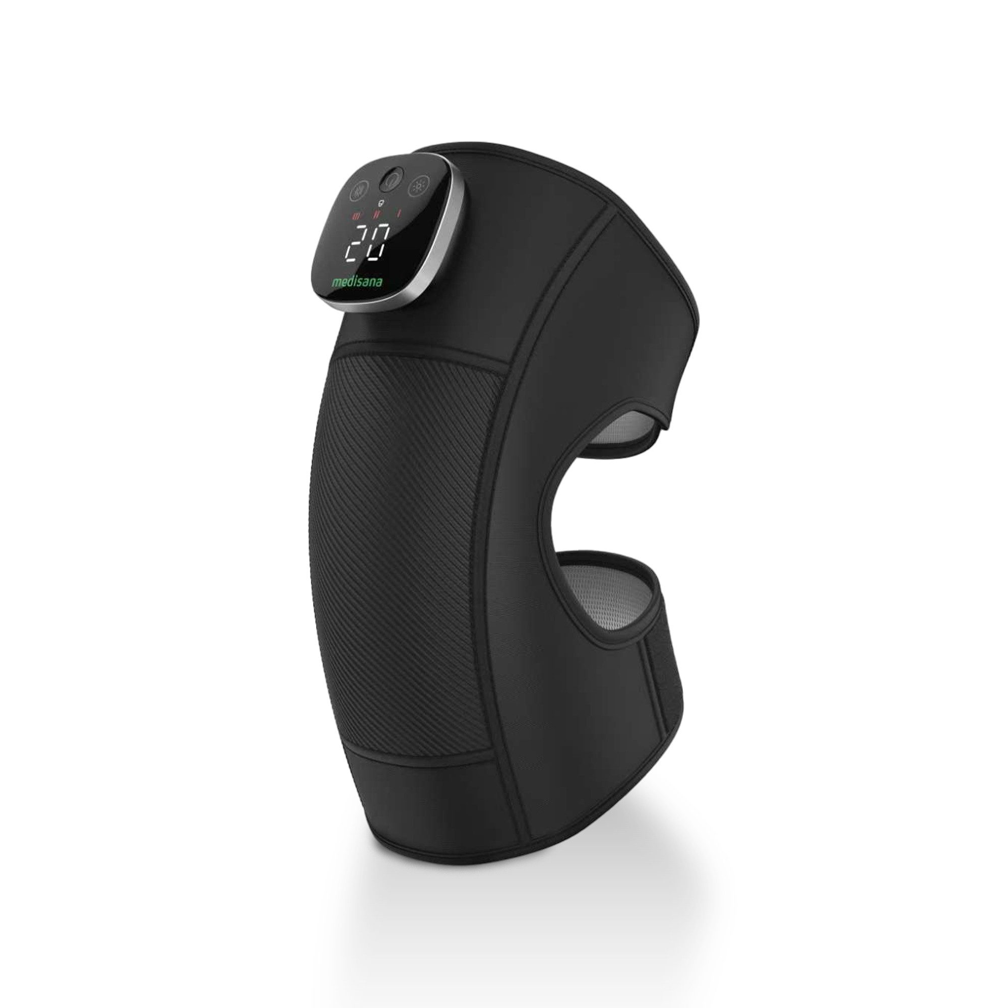 medisana Massagegerät KM 100, kabelloses Vibrations-Knie-Massagegerät bei Kniebeschwerden, 3 Wärmestufen, 5 Intensitäten, zuschaltbare Wärmefunktion