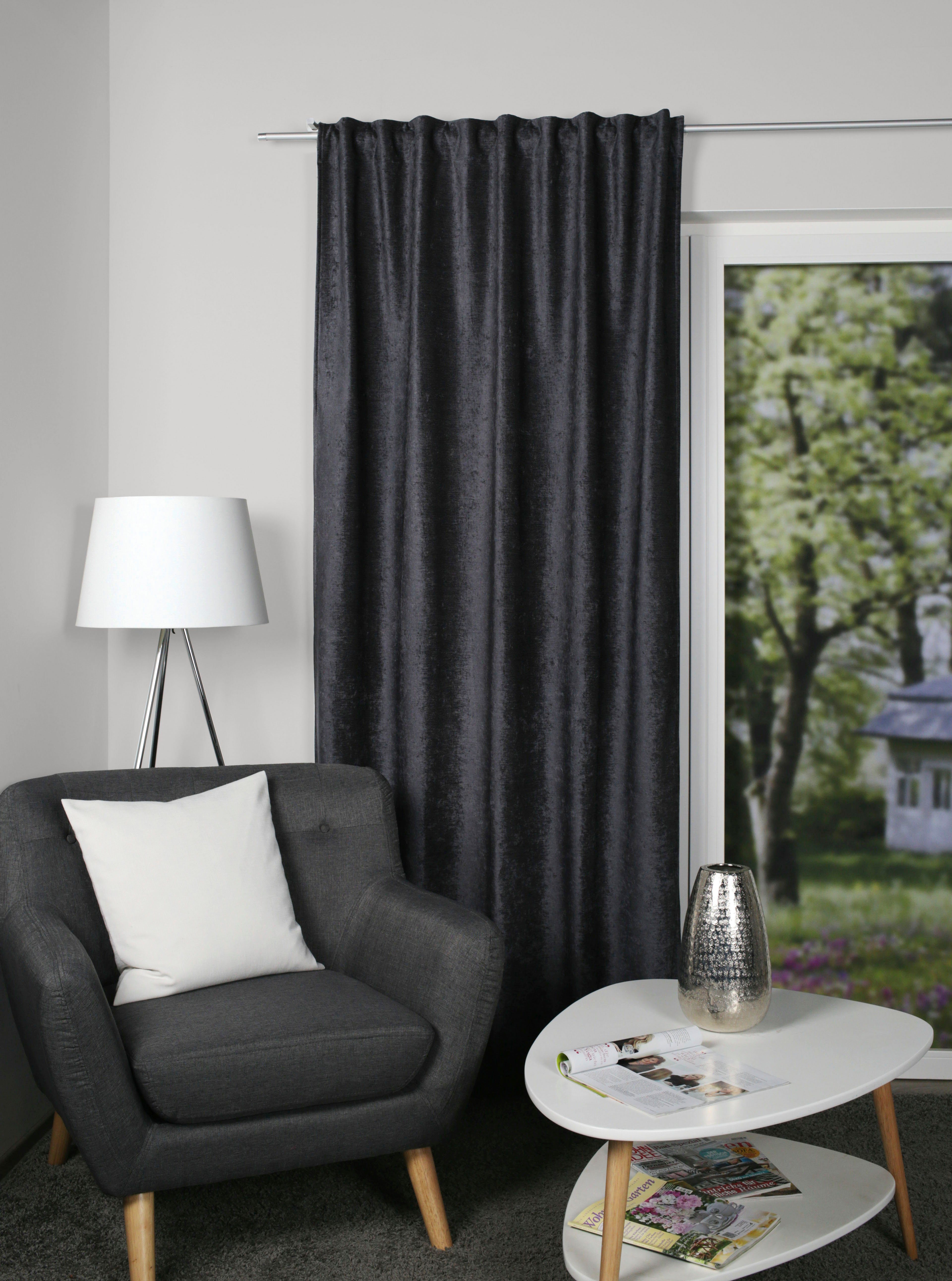 HOME Wohnideen Fertigschal   ¦ schwarz ¦ Maße (cm): B: 135 H: 245 Gardinen günstig online kaufen