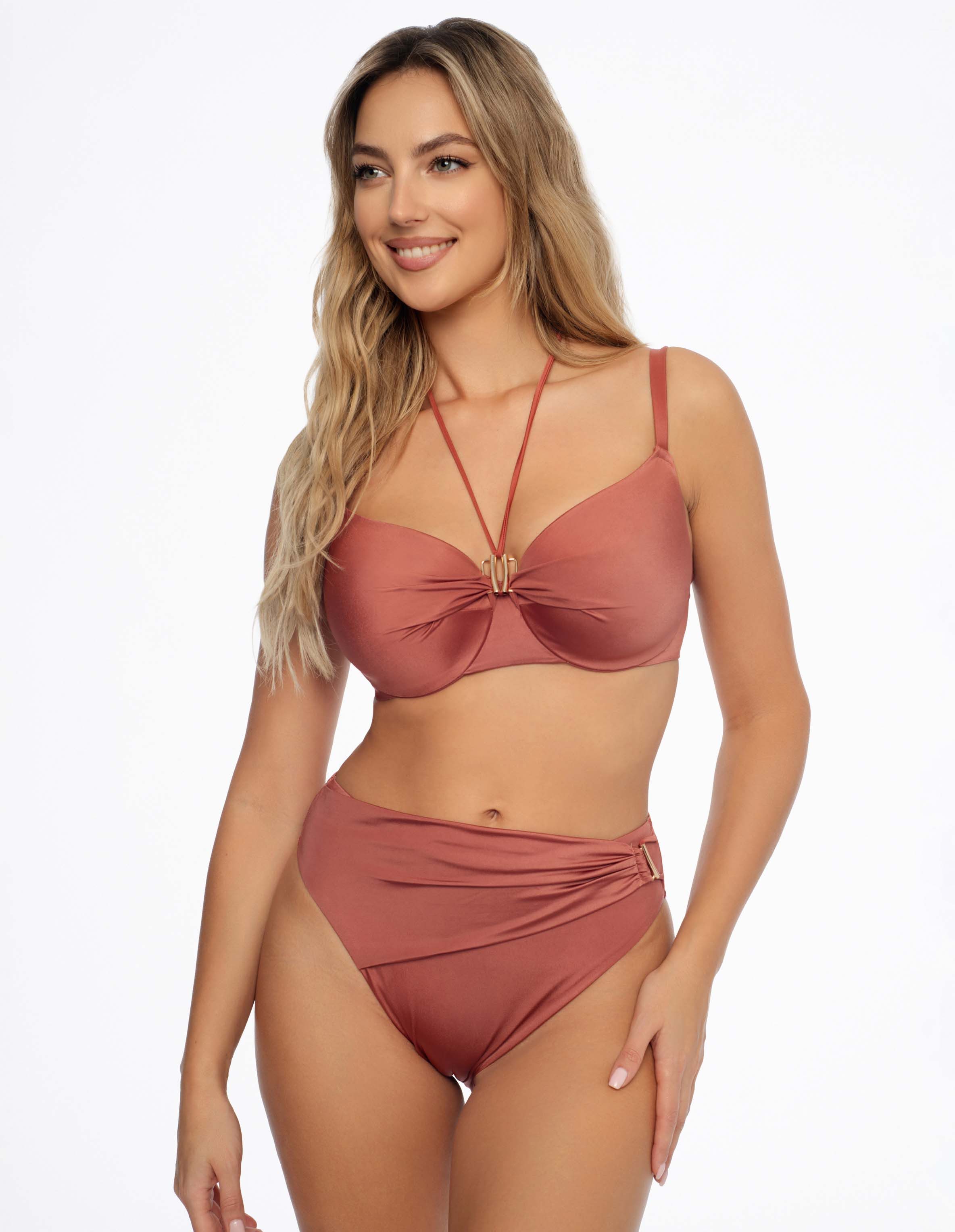 ESOTIQ Bikini-Hose Bikini Highwaist Thea, Bindeband