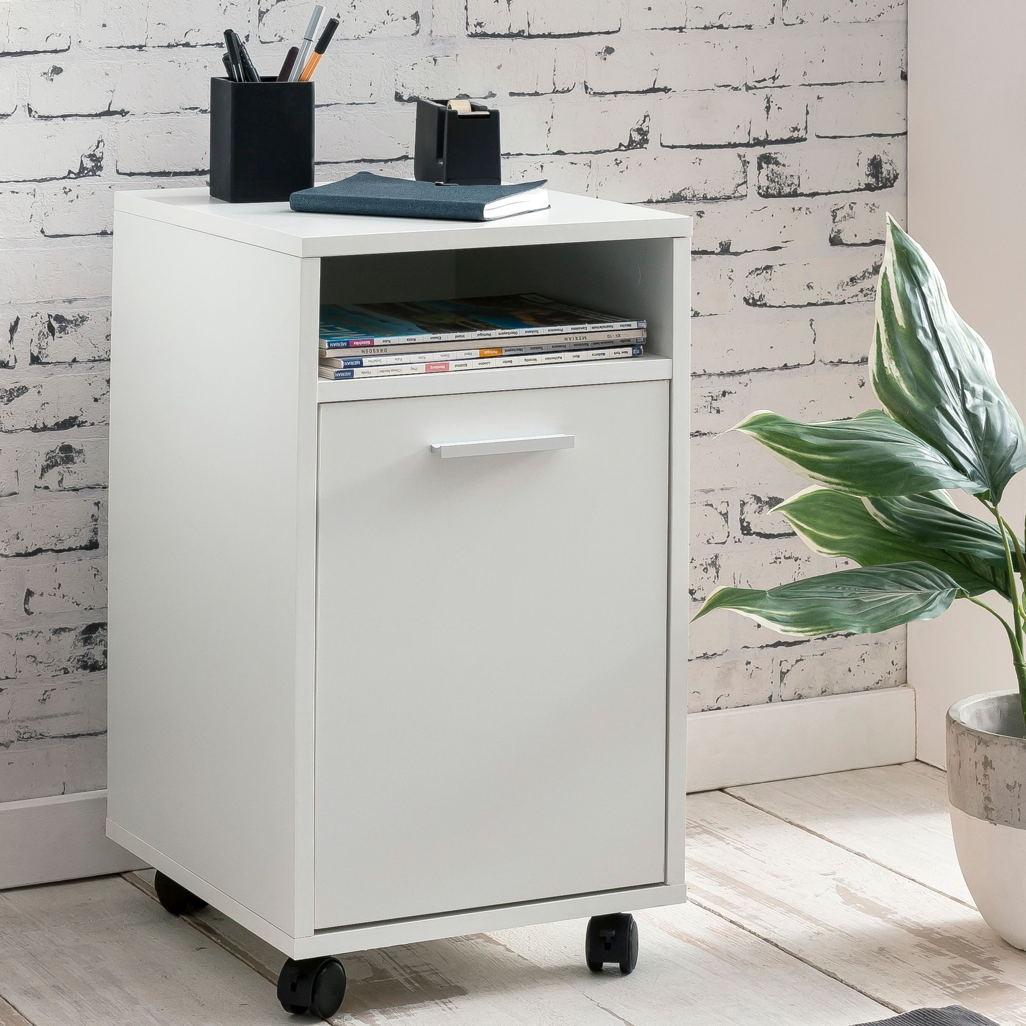 Wohnling Rollcontainer WL5.928, (Bürocontainer Weiß 33x60x38, günstig online kaufen