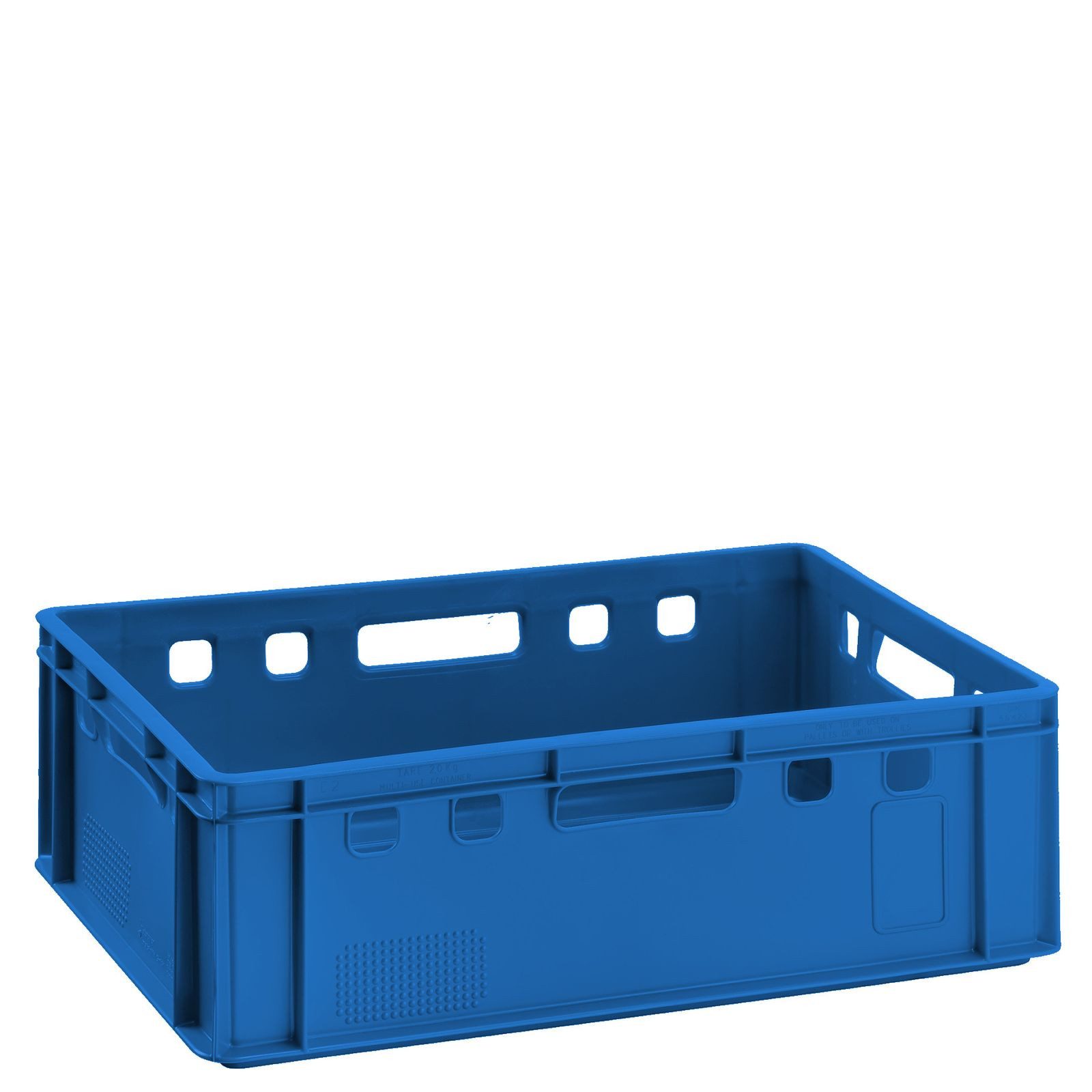 BURI Transportbehälter Fleischerkiste Fleischkiste Eurofleischerkiste E2 Stapelkiste Blau, (1-St)