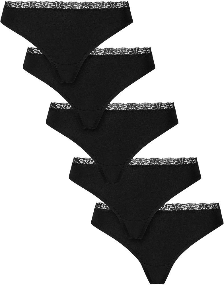 Panty Urban Classics Ladies Basic Cotton Tanga Lace 5-Pack