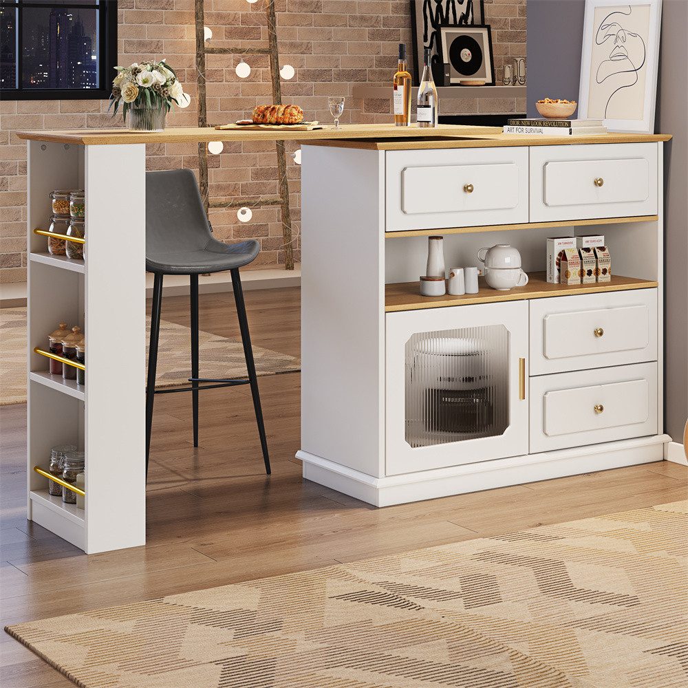 MODFU Bartisch 360° Drehbarer Bartisch,Kücheninsel (360° günstig online kaufen