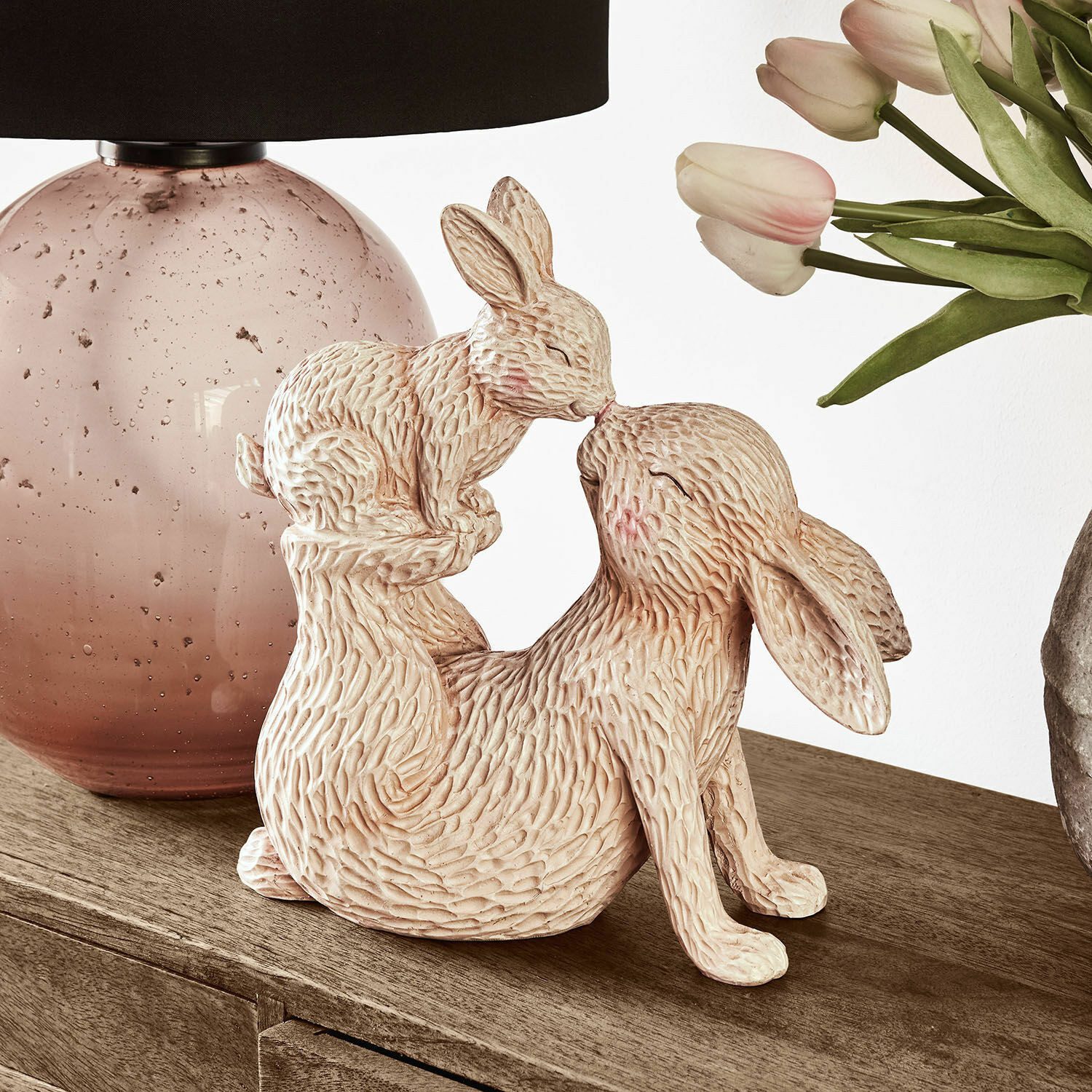 Mirabeau Osterfigur Deko-Hase Trista beige/rosa