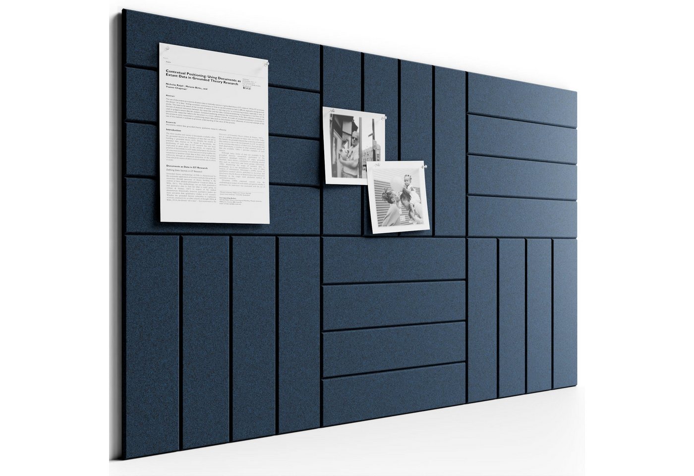 Agger Pinnwand Filz-Pinnwand-Fliesen 30x30cm – Alternative zu Korktafeln – 6er, (6-tlg), Dicke Wandpaneele für die Bürogestaltung