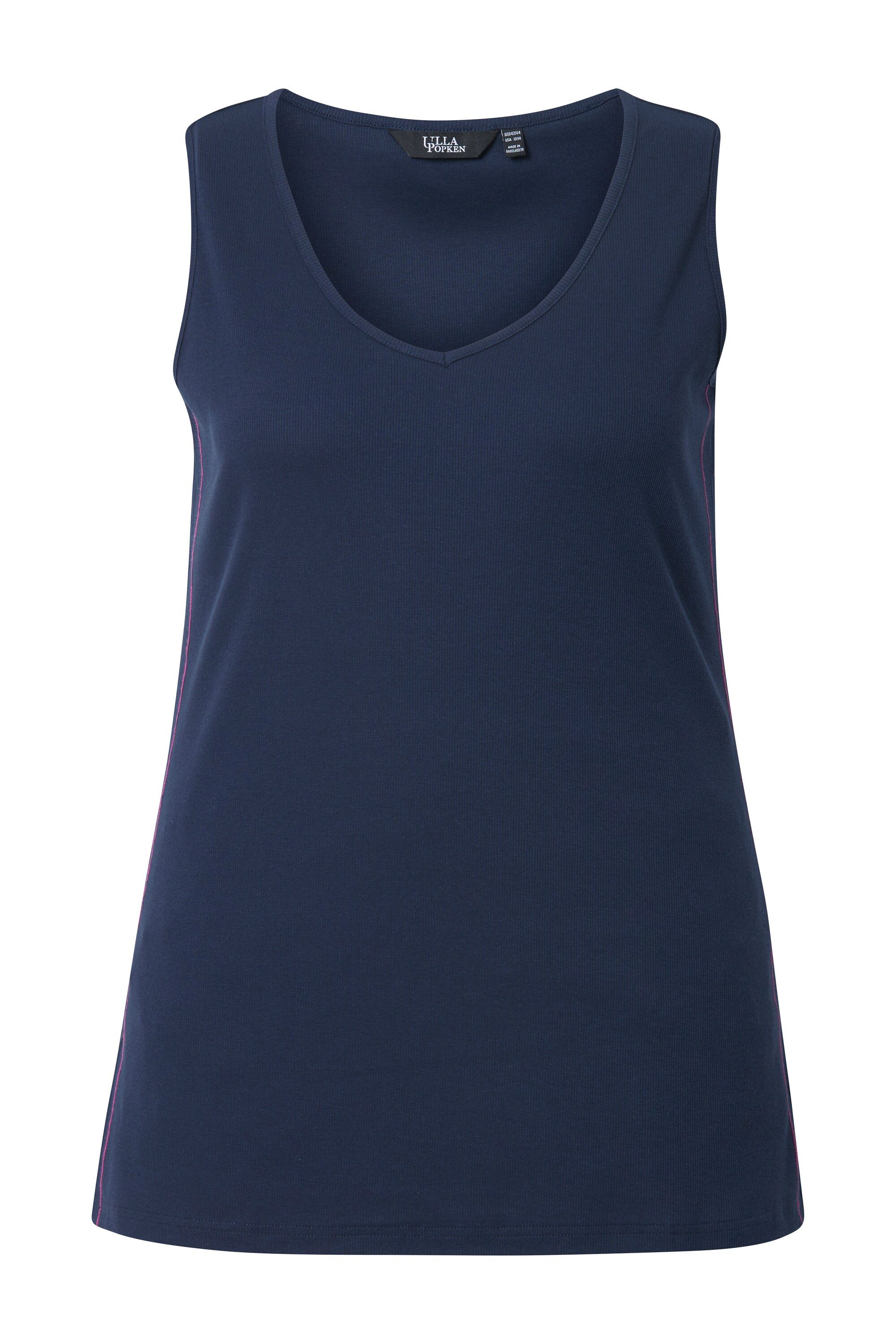 Ulla Popken T-Shirt Top Rippjersey Slim günstig online kaufen