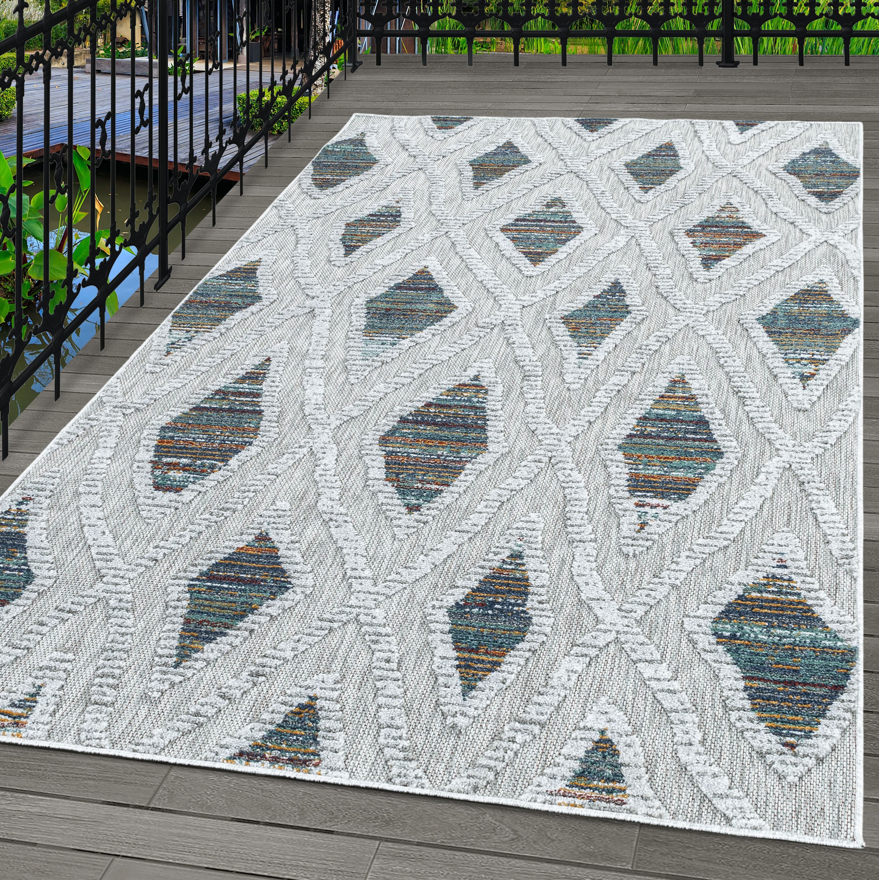 Carpettex Outdoorteppich Boho-Design, Läufer, Höhe: 10 günstig online kaufen