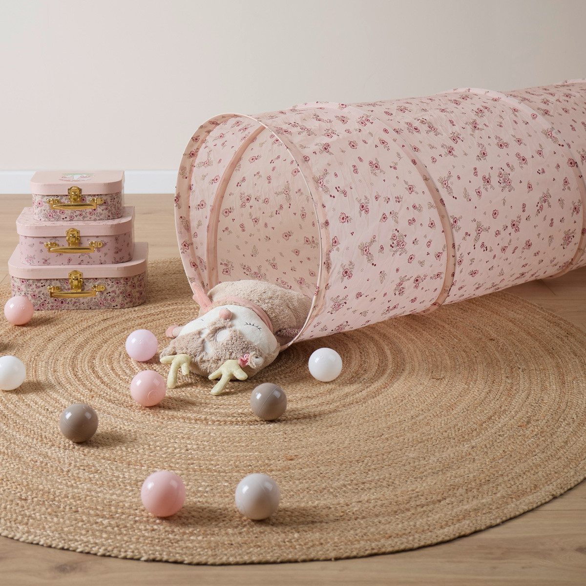 BIECO Spieltunnel Pop Up Spieltunnel Dreamy Flowers Krabbeltunnel 1 Jahr günstig online kaufen