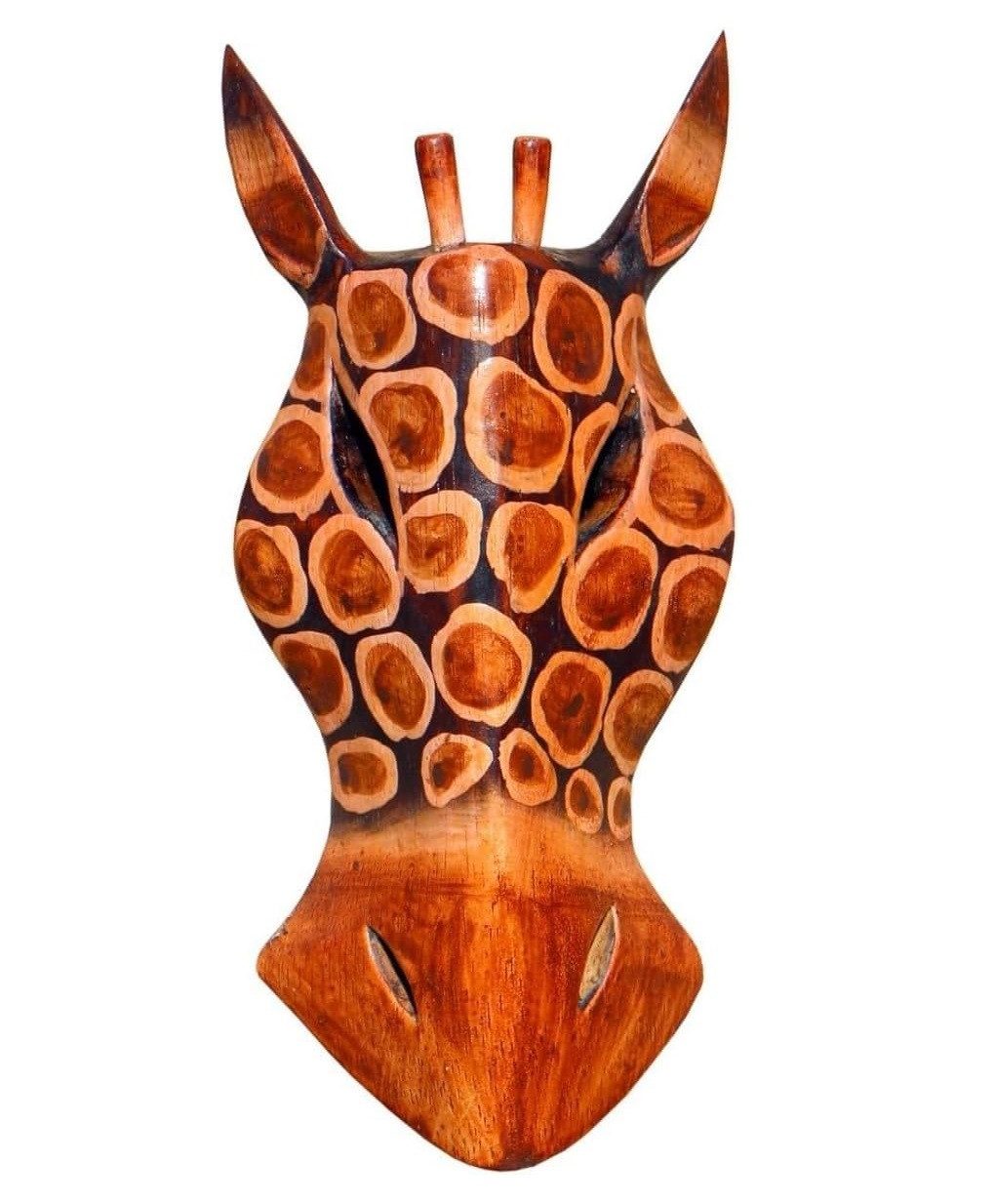 Wogeka Wanddekoobjekt Wand-Maske Giraffe 20 cm zum aufhängen Afrika Wanddeko