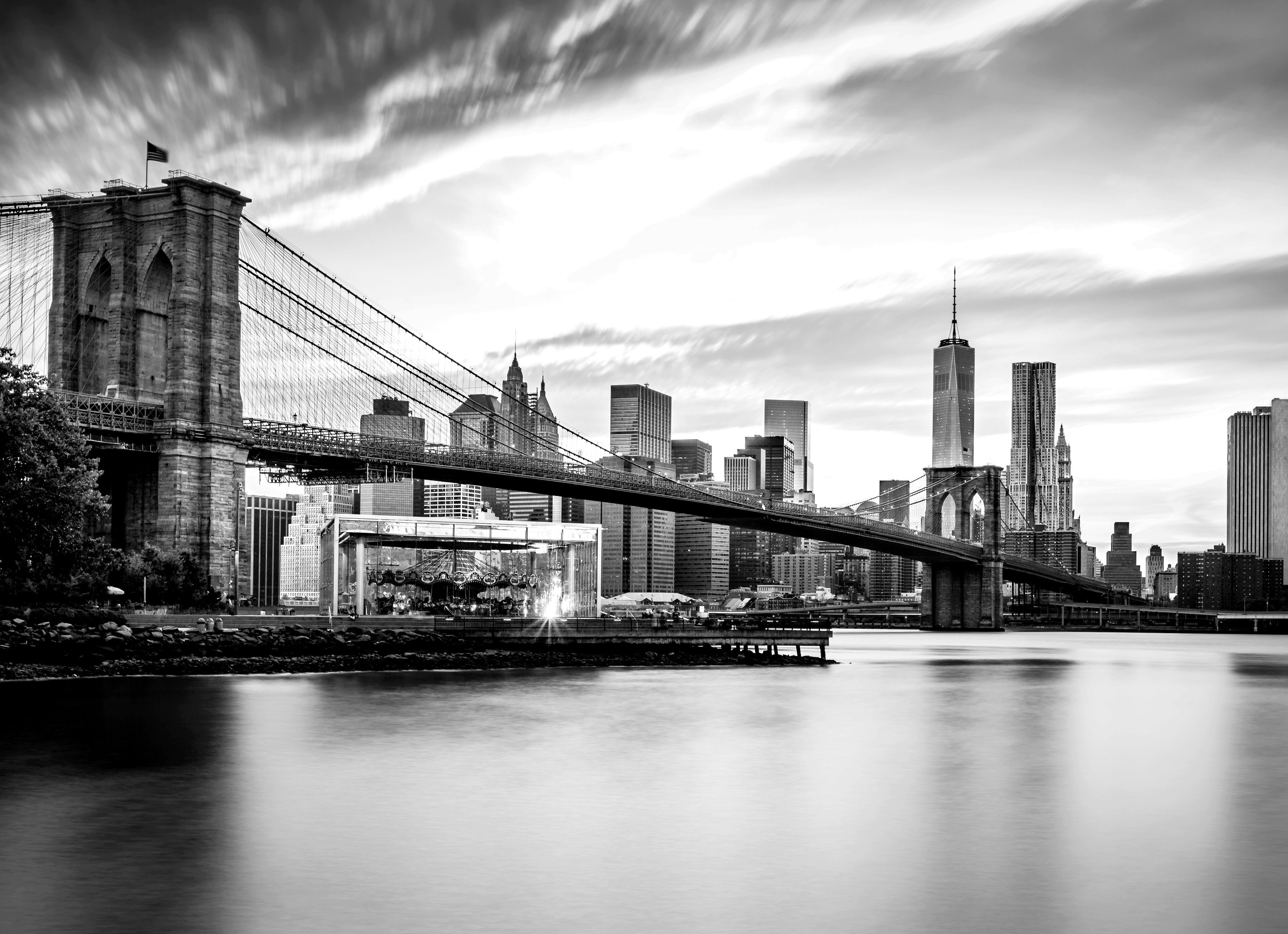 Fototapete New York Schwarz & Weiß