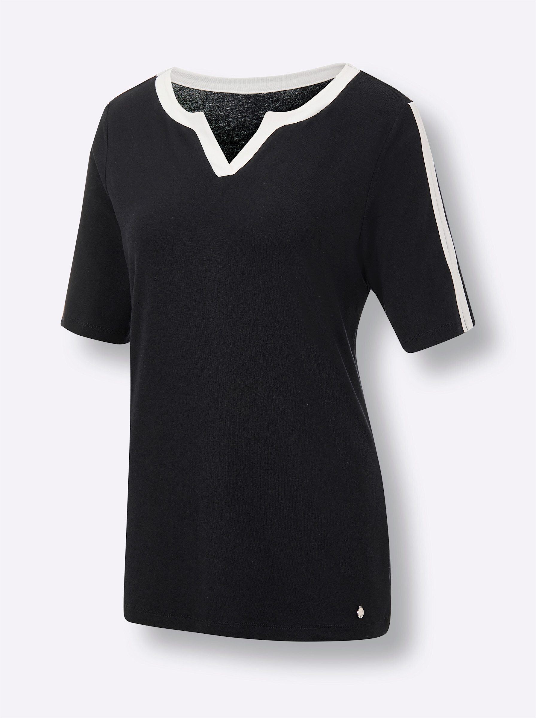 creation L T-Shirt Modal-Shirt Kurzarm