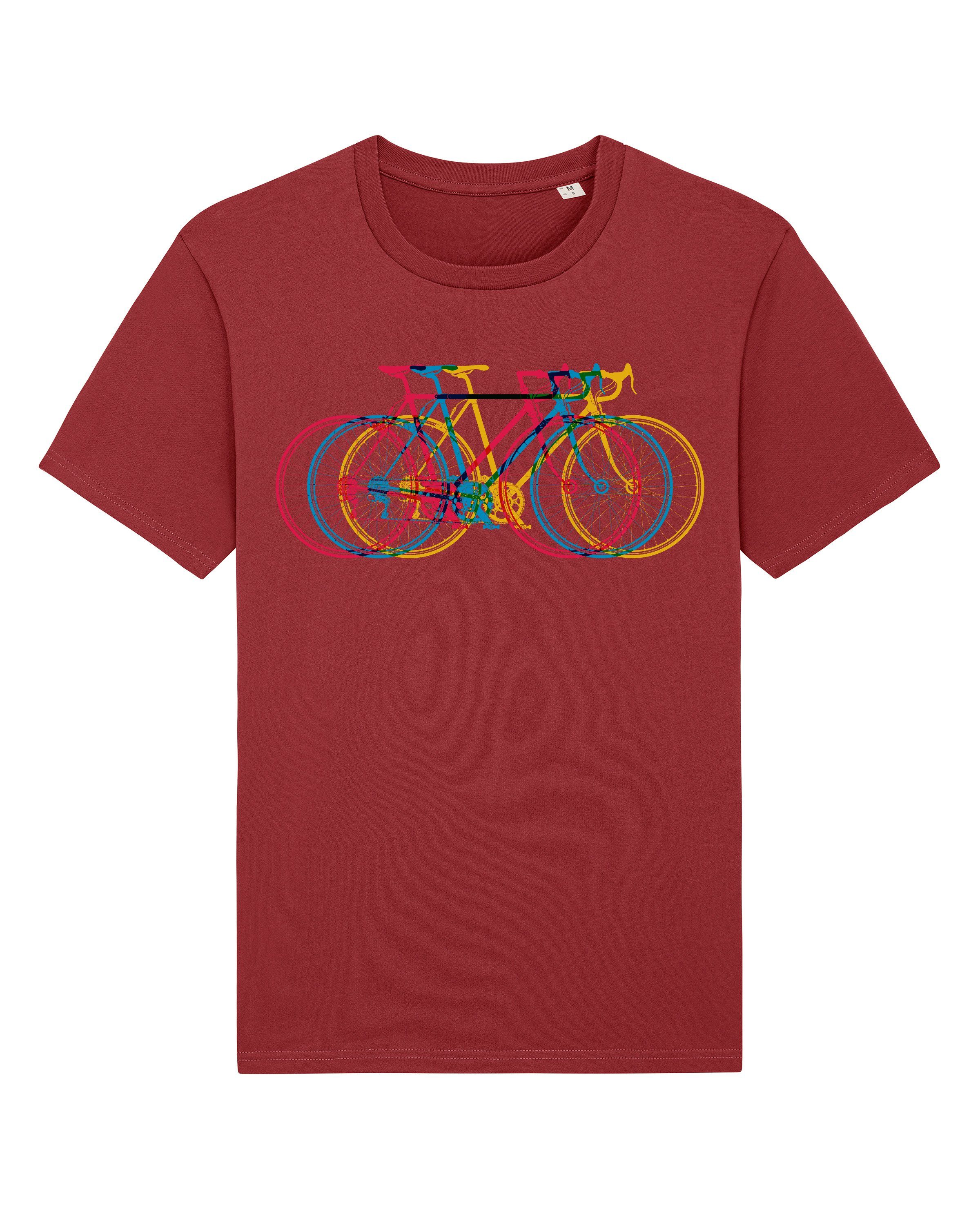 Fahrräder (1-tlg) Earth Print-Shirt Red wat? Apparel