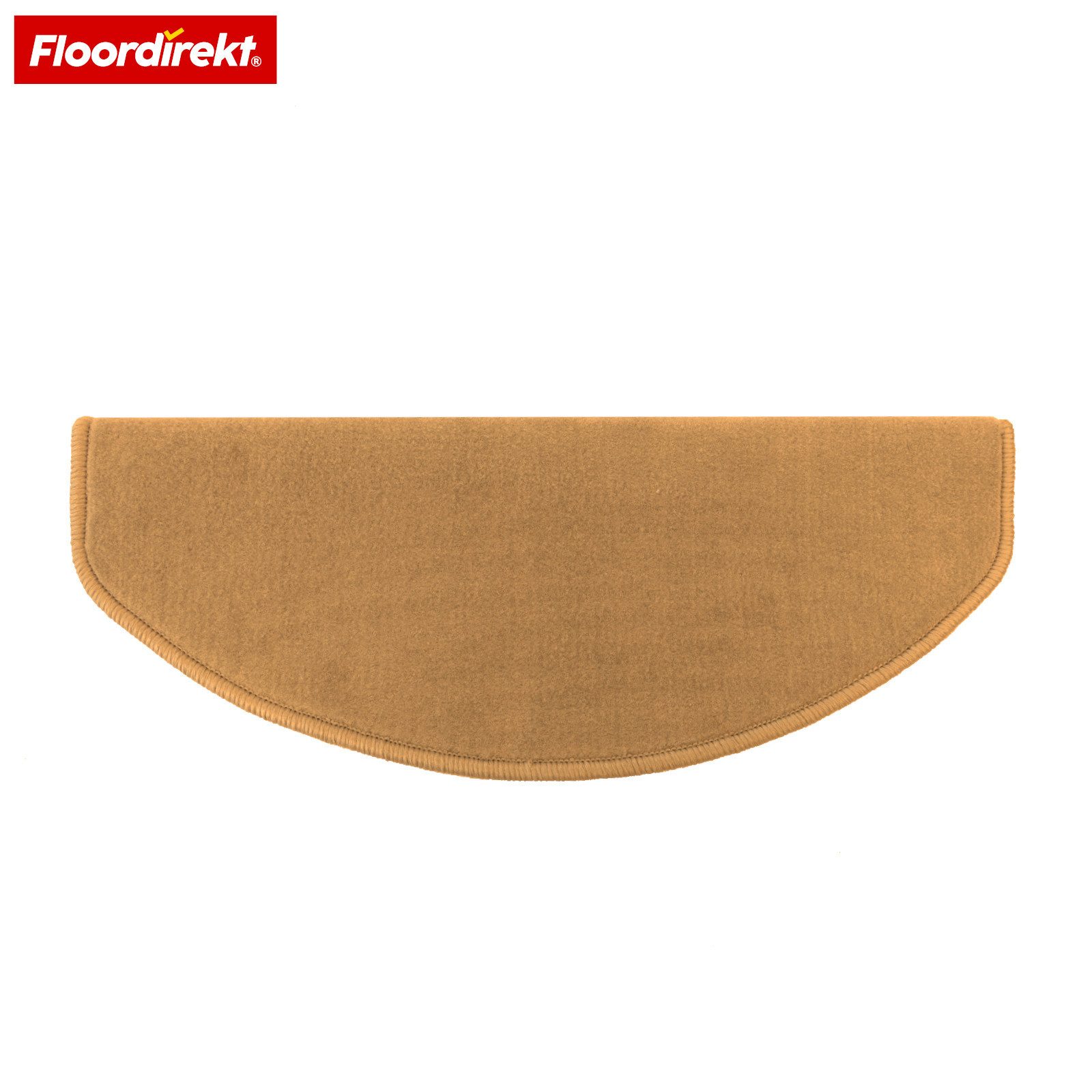 Floordirekt Stufenmatte Treppenmatte halbrund Wien Velours rutschfest selbstklebend, Gekettelt für hohe Langlebigkeit