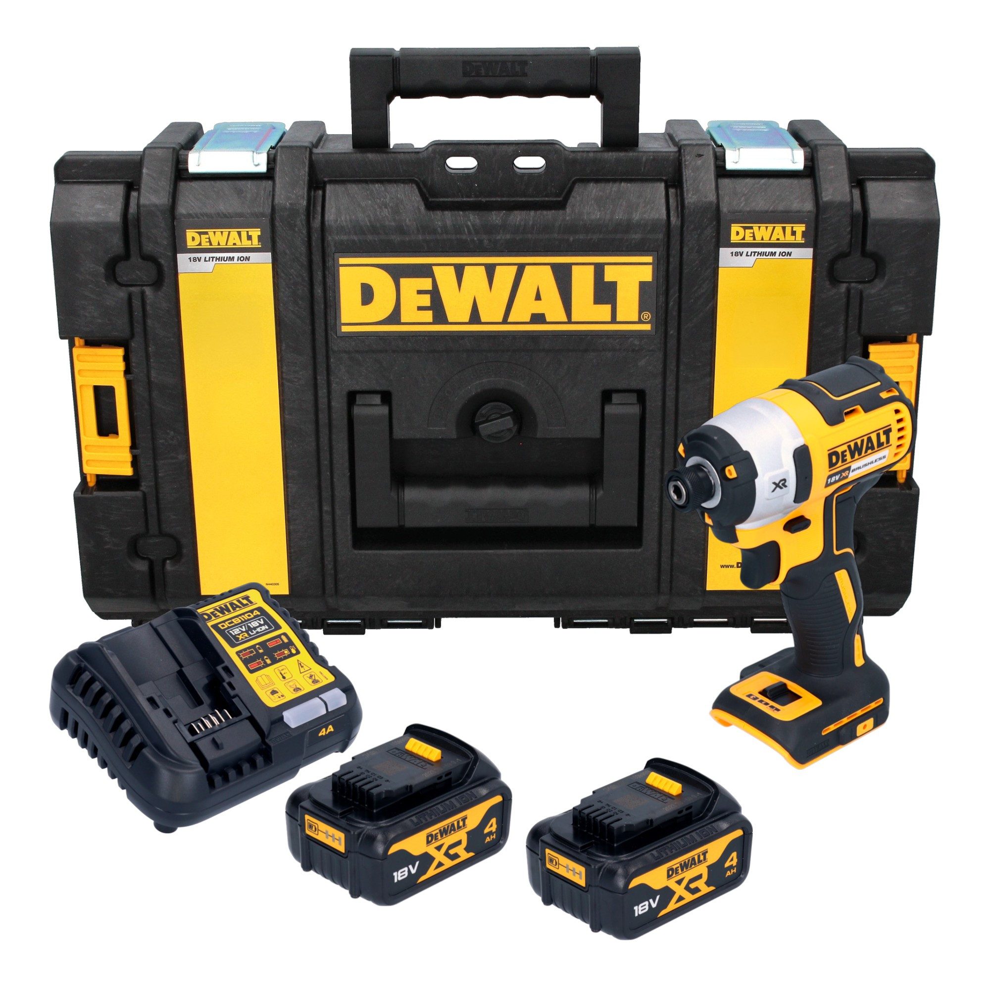 DeWalt Akku-Schlagschrauber DCF 887 M2 18 V 205 Nm 1/4" Brushless + 2x Akku 4,0 Ah + Ladegerät