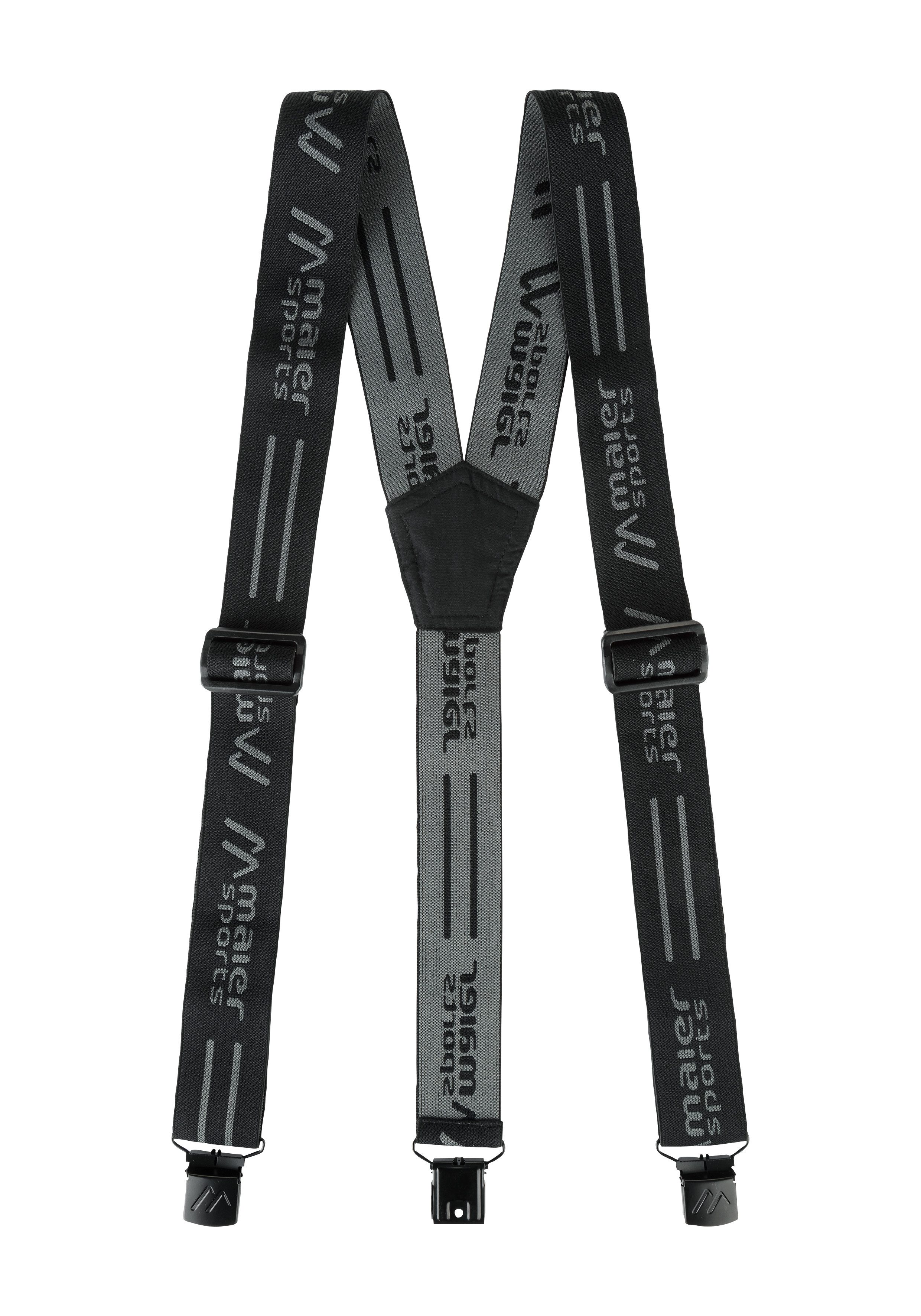 Maier Sports Hosenträger Suspender Unisex, Länge verstellbar, hochwertiger Clipverschluss