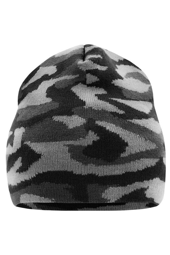 Myrtle Beach Strickmütze Klassiche Strickmütze mit modischem Camouflage-Design MB7134 Camouflage Beanie