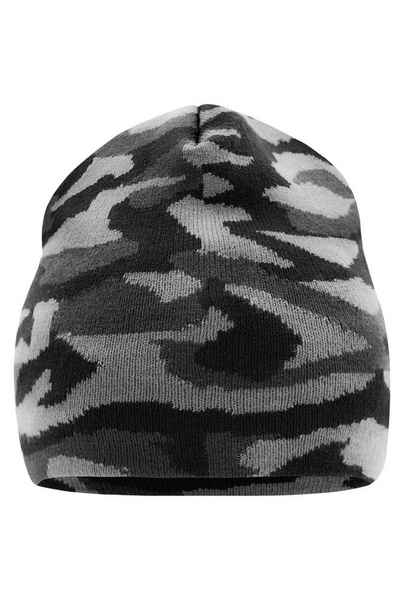 Myrtle Beach Strickmütze Klassiche Strickmütze mit modischem Camouflage-Design MB7134 Camouflage Beanie