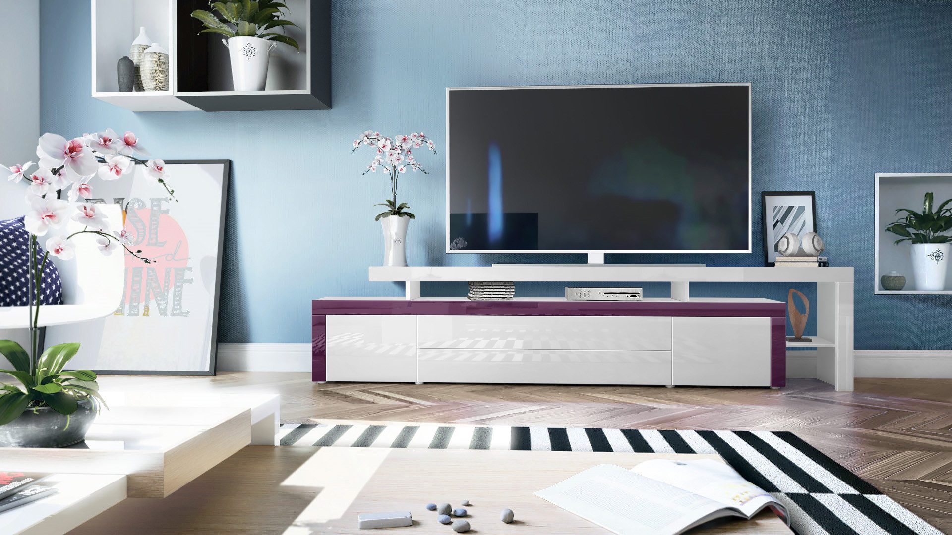 Vladon Lowboard Leon (TV-Kommode, mit zwei günstig online kaufen