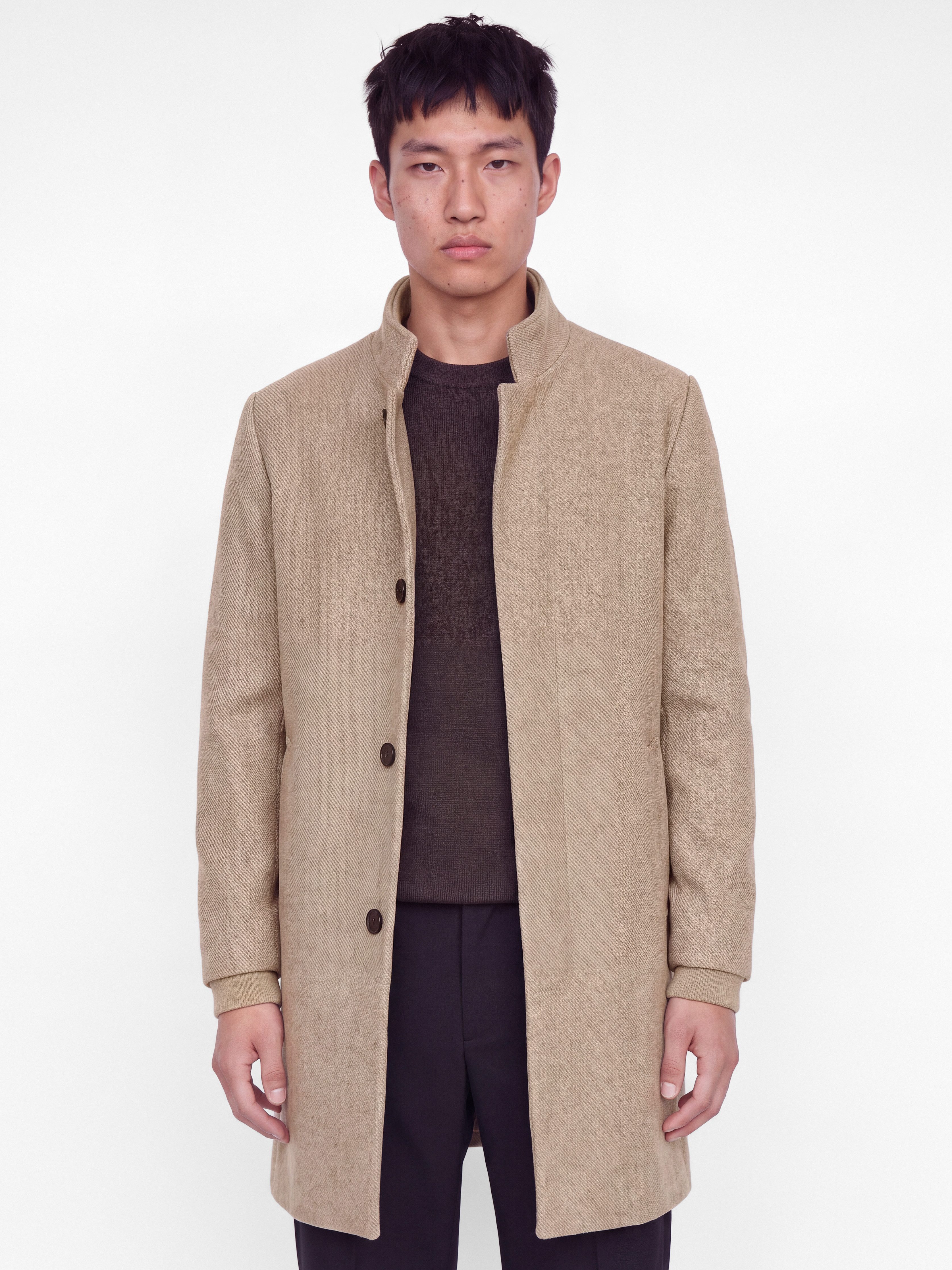 Jack & Jones Kurzmantel JJEMELTON WOOL BLEND COAT AW26 SN Materialmix, regular fit