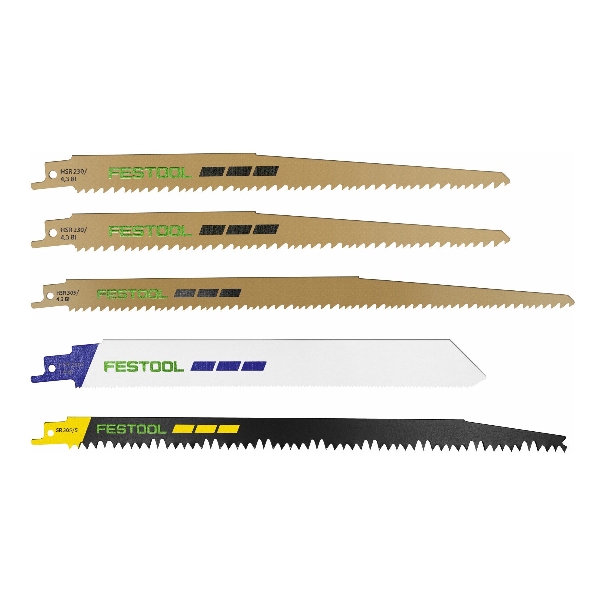 FESTOOL Säbelsäge Festool Säbelsägeblatt-Set RS-Sort/5 5 Stk
