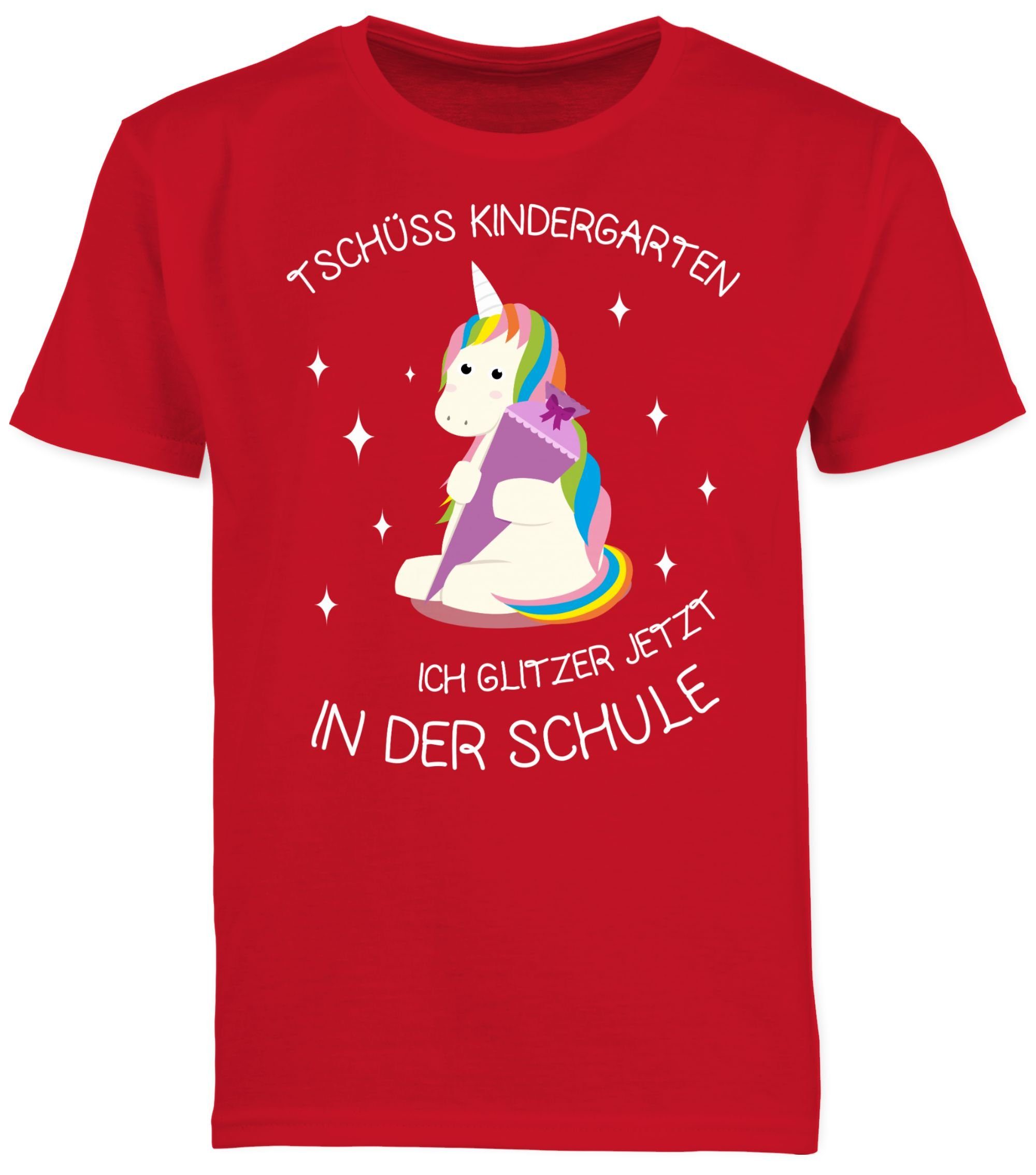Shirtracer TShirt »Einschulung Einhorn Tschüss Kindergarten Schultüte