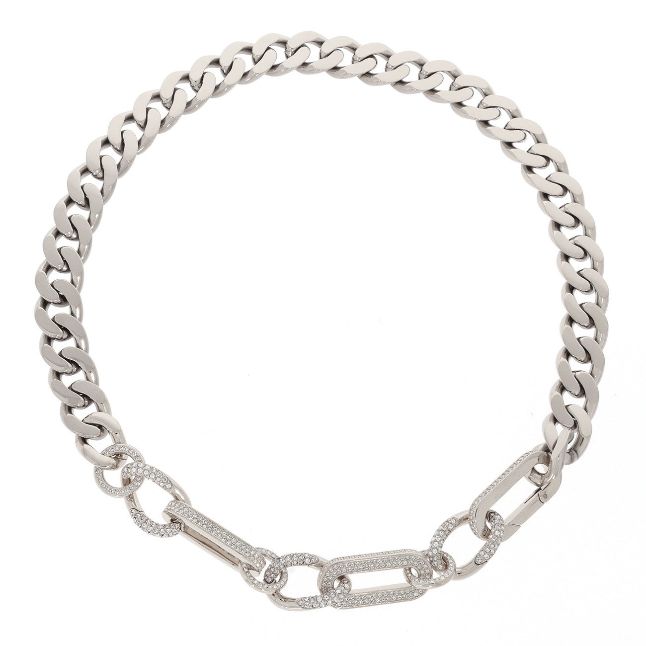 Swarovski Kette mit Anhänger silberfarb... Swarovski Kette mit Anhänger silberfarb...