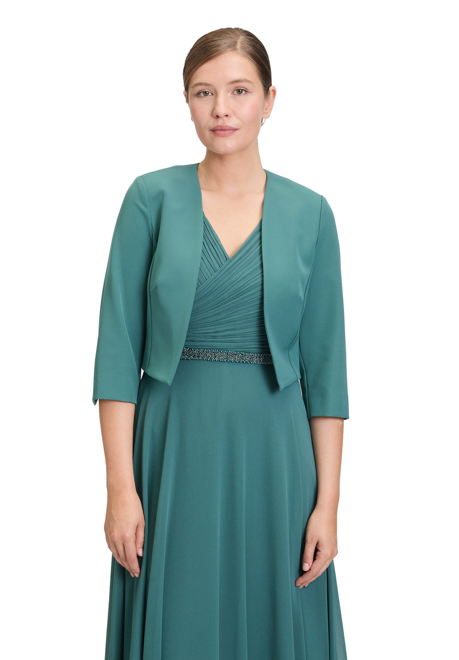 Bolerojacke Vera Mont Damen Bolero-Jacke mit Kellerfalten
