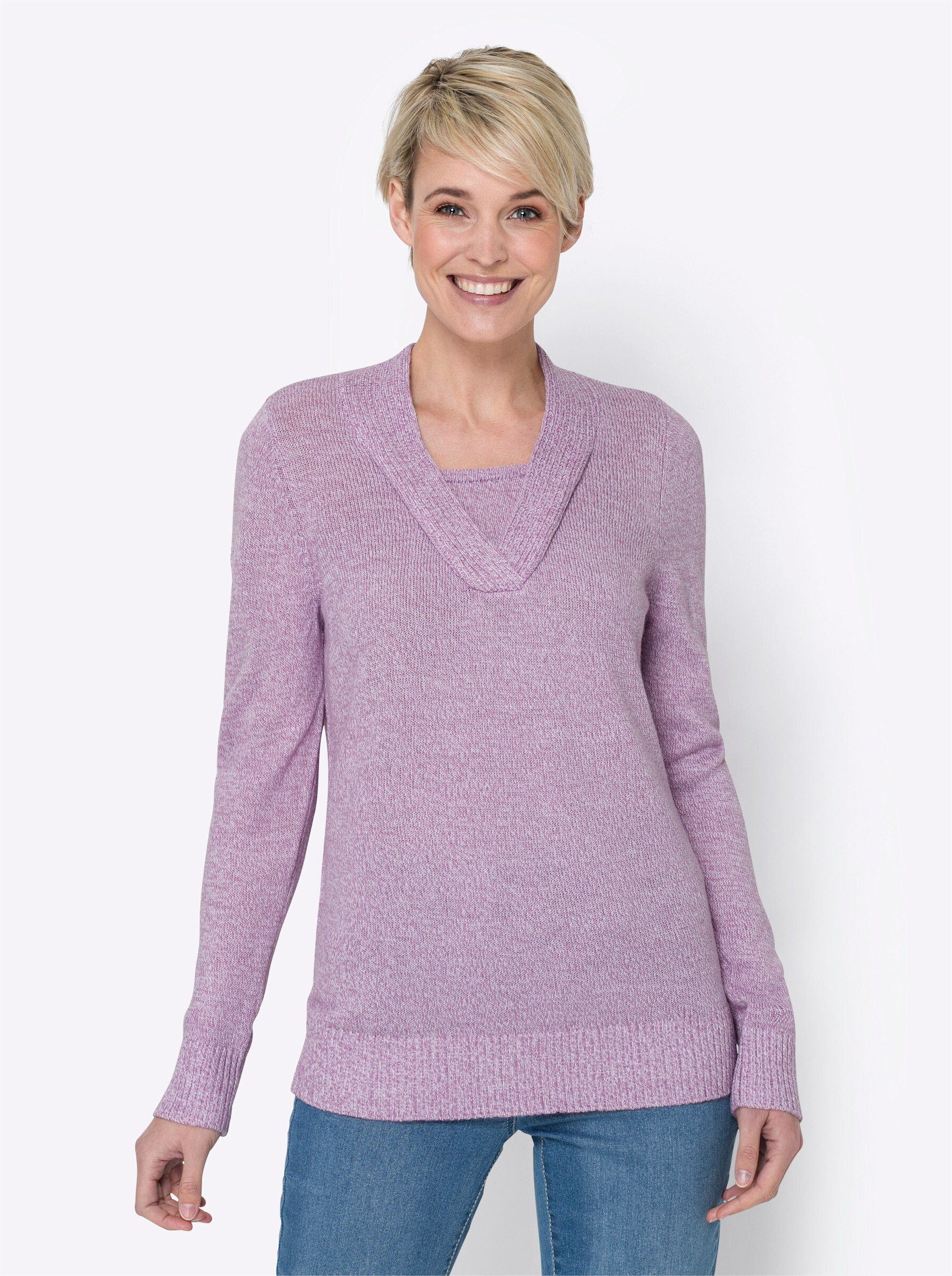 Sieh an! Strickpullover 2-in-1-Pullover günstig online kaufen
