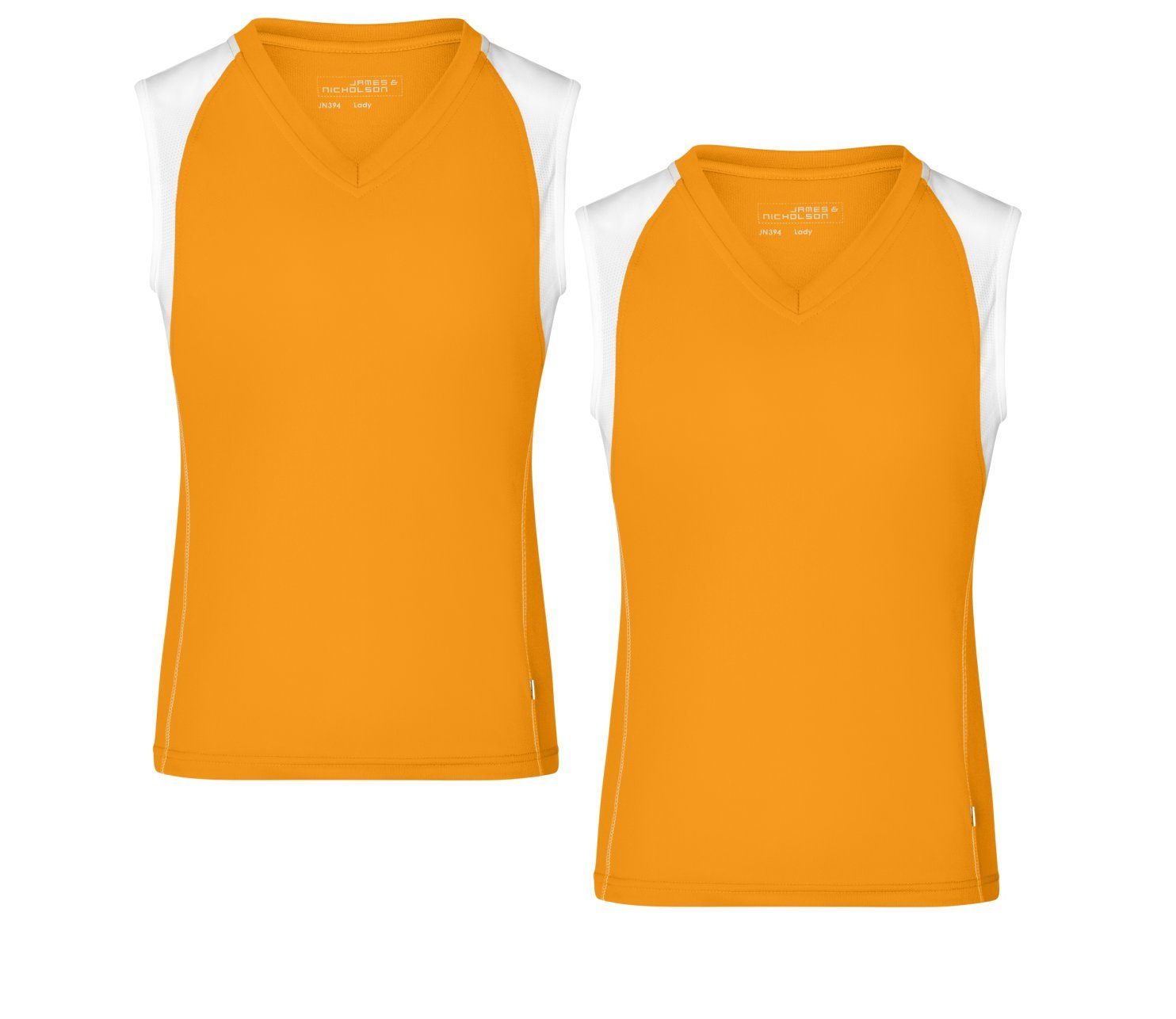 James & Nicholson Lauftop Doppepack Atmungsaktives Damen Running Top JN394 (Doppelpack, 2er-Pack) Feuchtigkeitsregulierend