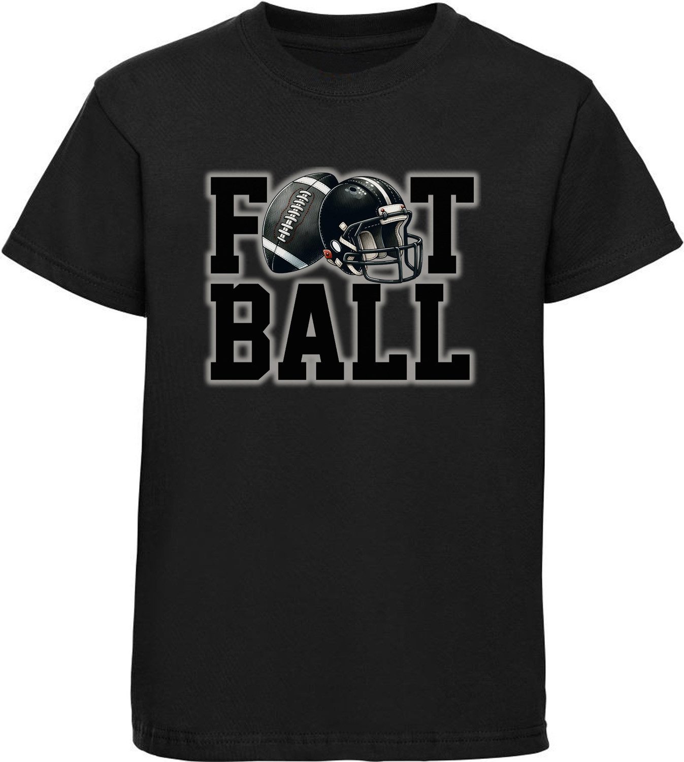 T-Shirt Kinder Football Print Shirt - American Football Schriftzug mit Helm