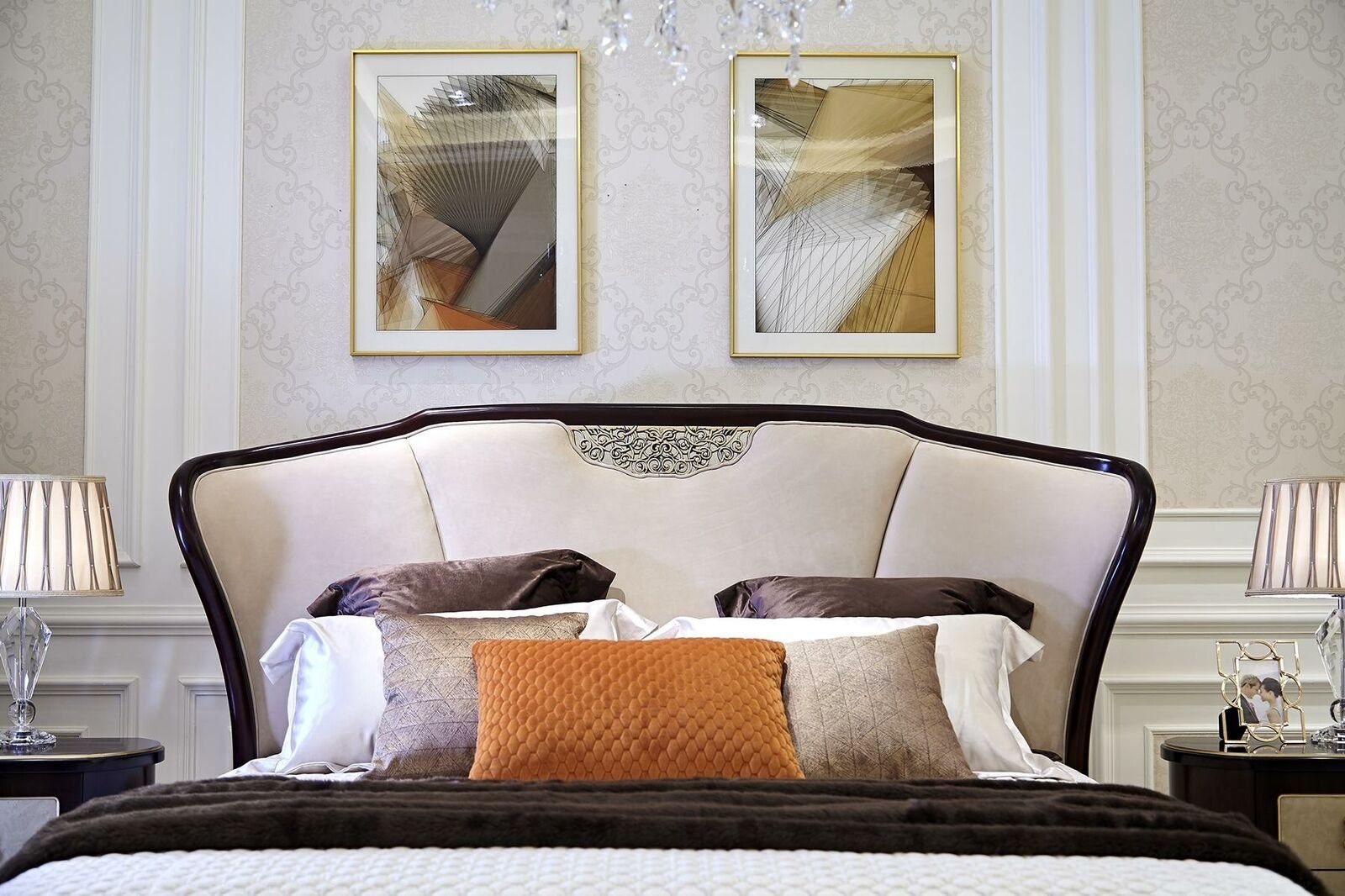 Schlafzimmer-Set, Luxus 2x Bett Modern 3 Schlafzimmer Set JVmoebel Nachttisch tlg. Design