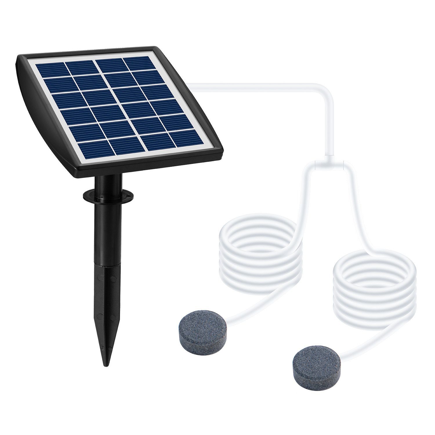 Dedom Solarpumpe Solar-Teichbelüfter, Solar-Sauerstoffpumpen,  Springbrunnen-Luftpumpe, Sauerstoffpumpe für kleine Gartenteiche und  Fischbecken