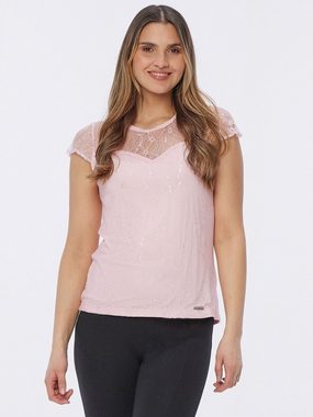 Sarah Kern T-Shirt Spitzenshirt figurbetont (Set, 2-teilig) mit Spitze
