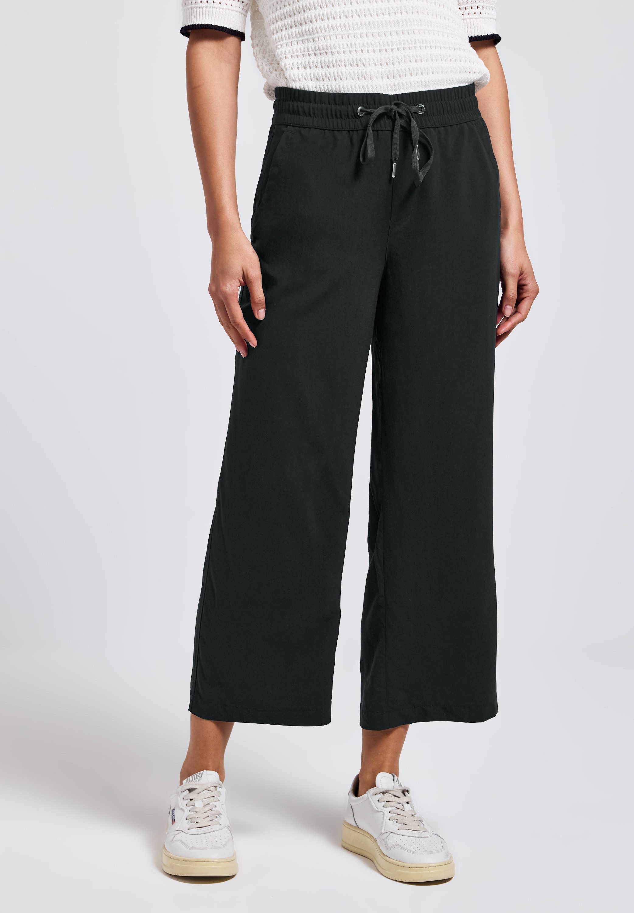 STREET ONE Stoffhose Style Emee Sommerhose mit elastischem Bund mit Tunnelz günstig online kaufen