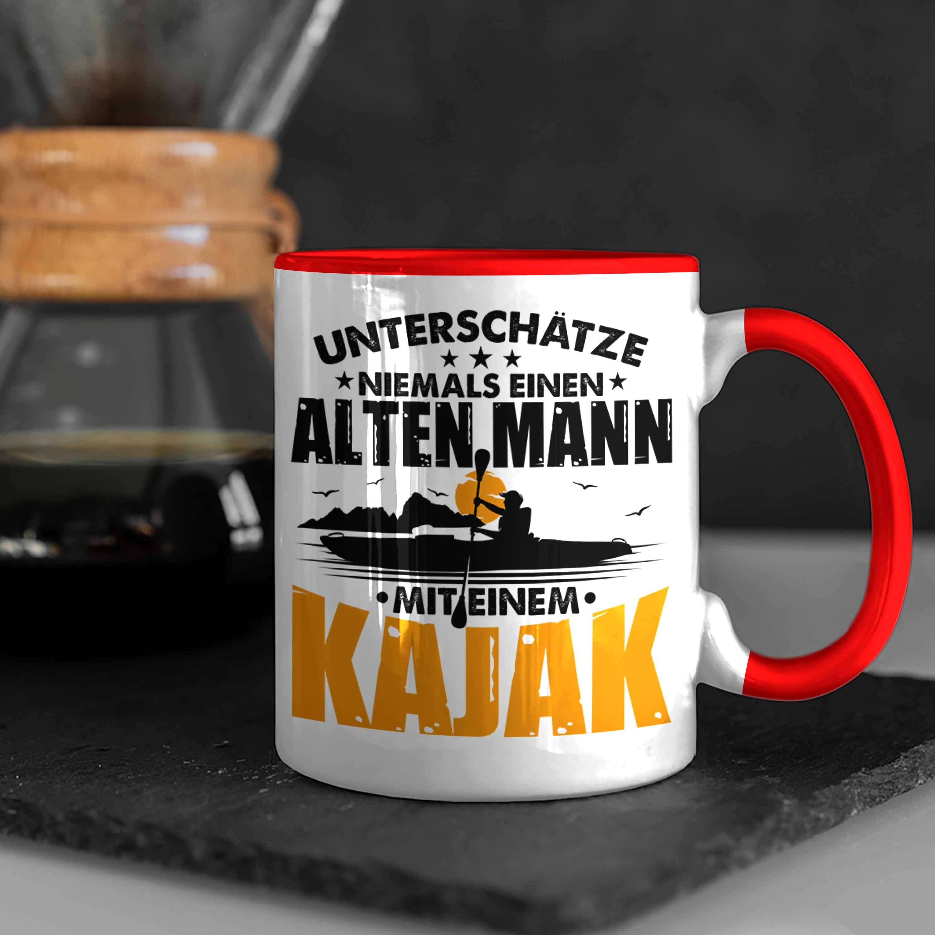 Rot Evolution Kajak Tasse Trendation Trendation Überraschung Kajak-Fahrer - Geburtstag Geschenk Tasse Geschenkidee