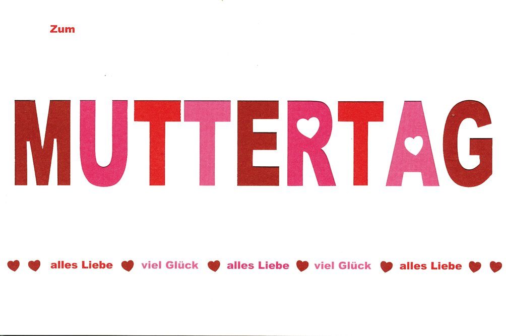 BSB Grußkarten Muttertag - Glückwunschkarte im Format 11,5 x 17 cm mit Briefumschlag
