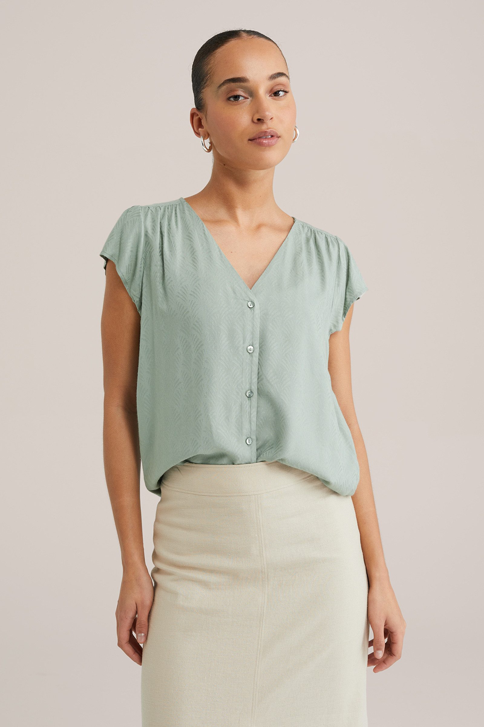 WE Fashion Kurzarmbluse günstig online kaufen