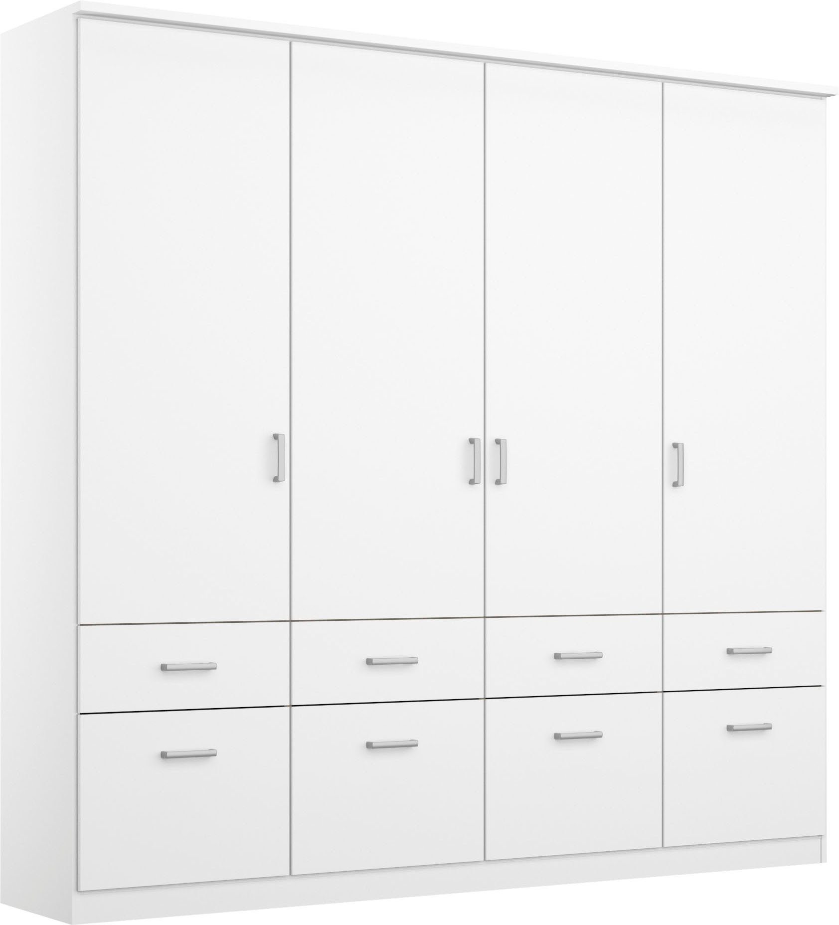 rauch Kleiderschrank Kleiderschrank Schrank Garderobe deckenhoher Schrank BREMEN (optional mit Spiegel, Breiten: 91/136/181 cm, Höhe: 199 cm) in vielen Farbvariationen, inkl. Kranzblende MADE IN GERMANY