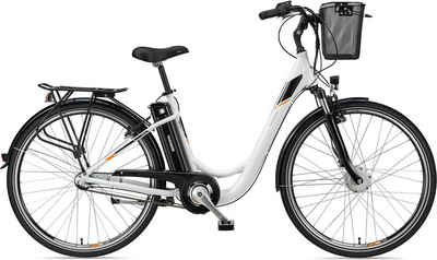 Telefunken E-Bike Multitalent RC830, 3 Gang Shimano Nexus Schaltwerk, Frontmotor, 374,4 Wh Akku, mit Fahrradkorb