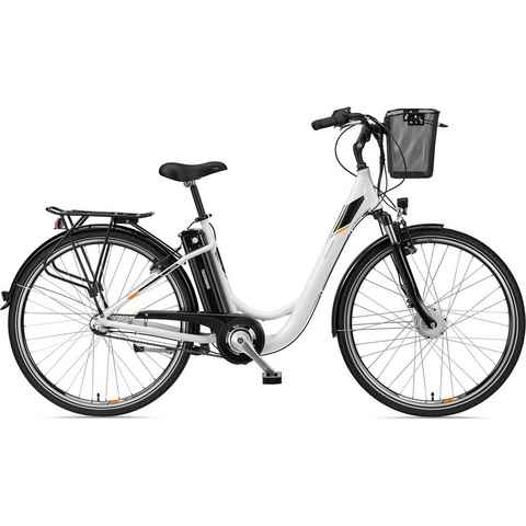 Telefunken E-Bike Multitalent RC830, 3 Gang Shimano Nexus Schaltwerk, Frontmotor, 374,4 Wh Akku, mit Fahrradkorb, Pedelec