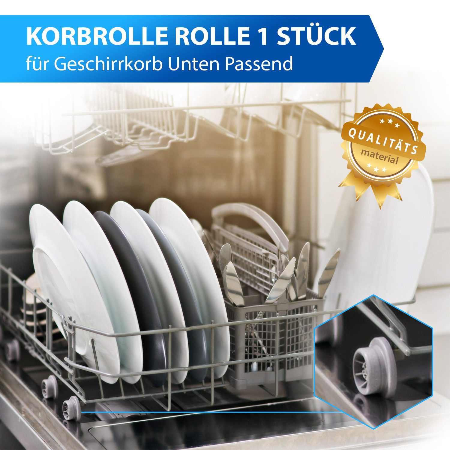 VIOKS Montagezubehör Geschirrspüler Korbrolle Ersatz für günstig online kaufen