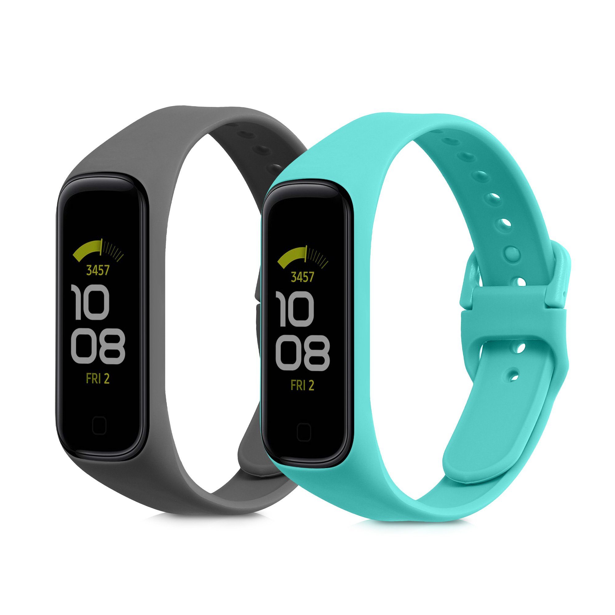 kwmobile Uhrenarmband 2x Sportarmband für Samsung Galaxy Fit 2, Armband TPU  Silikon Set Fitnesstracker