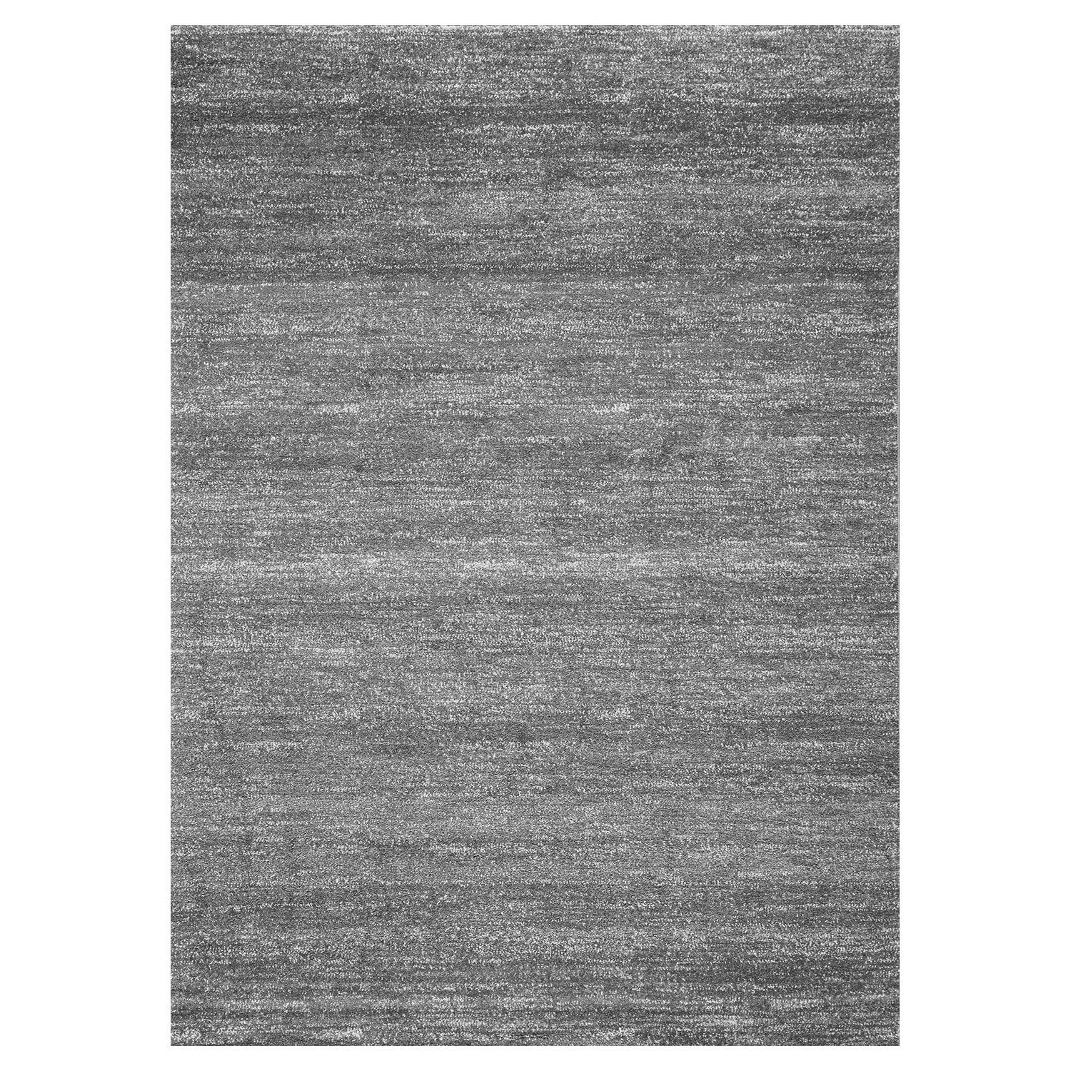 Meliert Grau Modern Rechteckig Teppich Vimoda, fürs Flur, Schlafzimmer, Teppich Wohnzimmer,