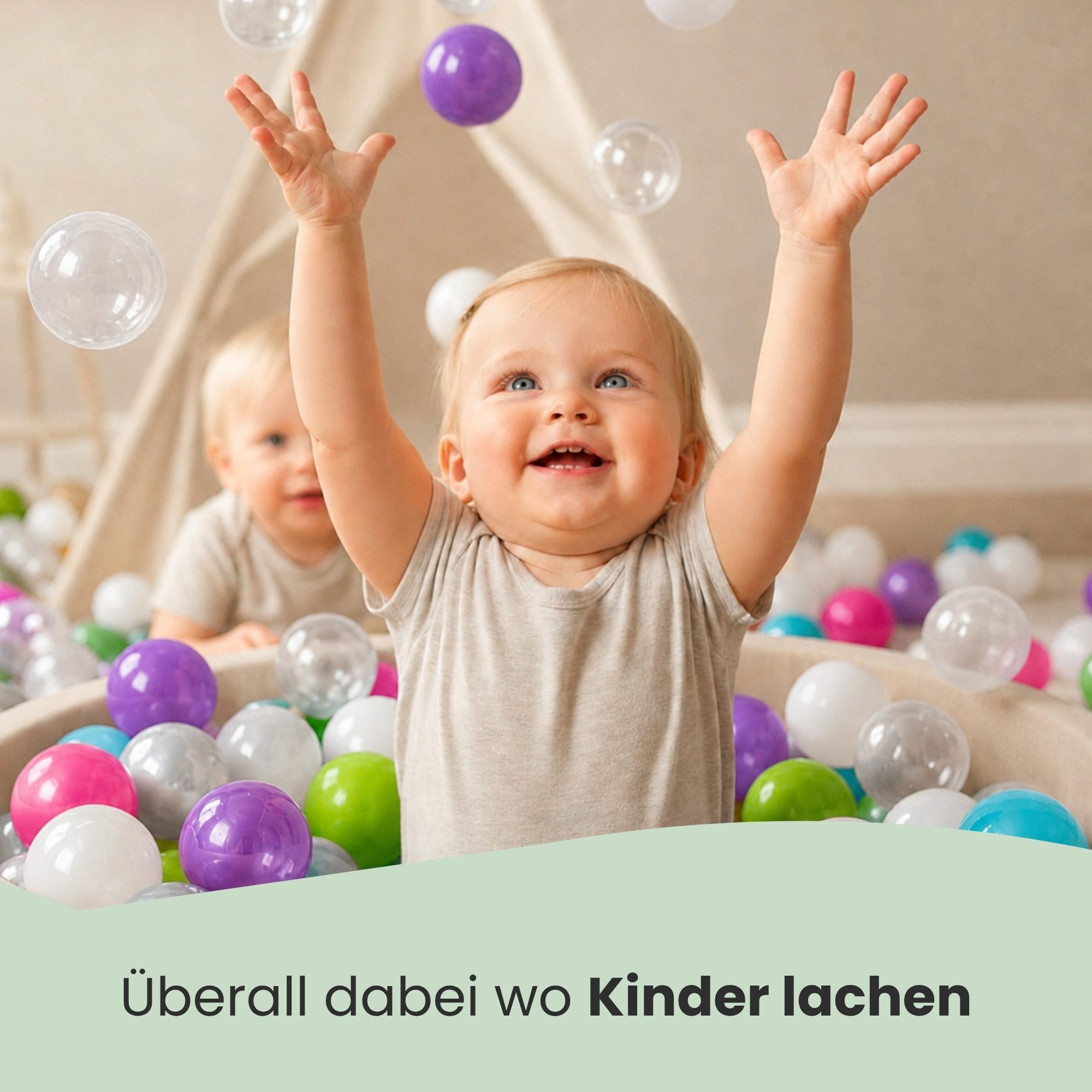 LittleTom Bällebad-Bälle Baby - 350 Bunte Bälle fürs Bällebad - Geprüfte Spielbälle für Kinder (350-St), Ab dem 1. Tag: Babybälle zum Greifen - Plastikbälle für den Bällepool