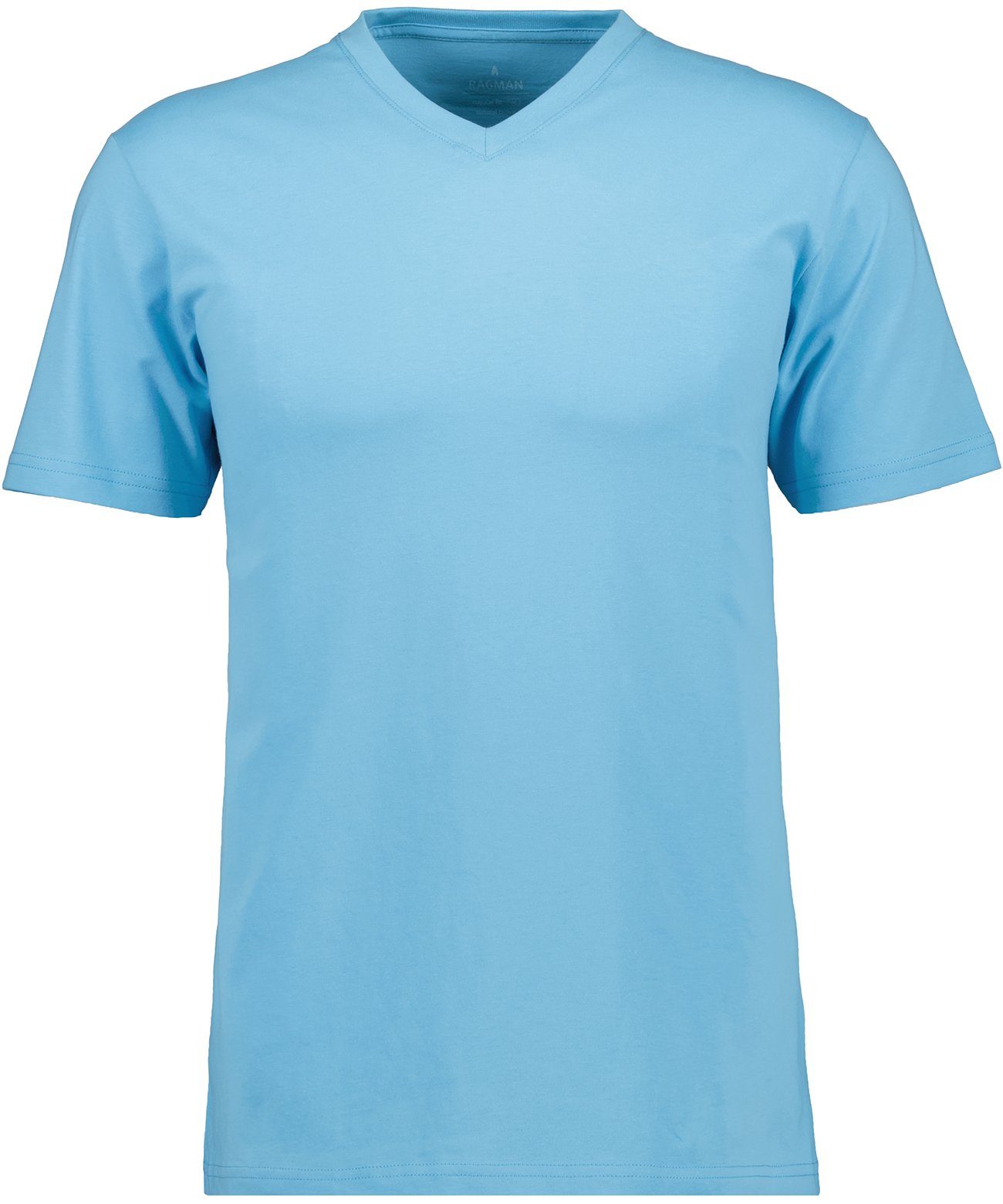 T-Shirt RAGMAN Blau-Melange-703