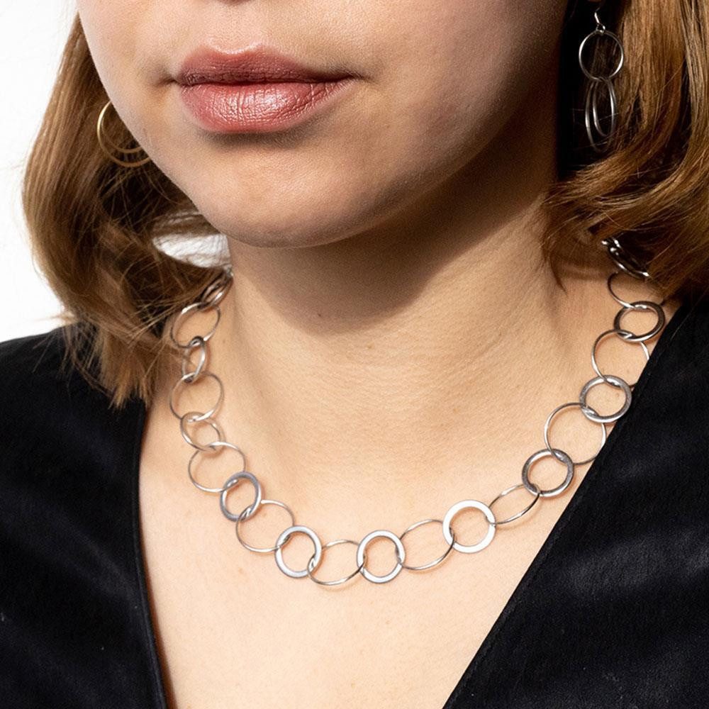 Sergio Engel Collier Circle Chain Kette 01 Klassische Gliederkette - Ringe günstig online kaufen