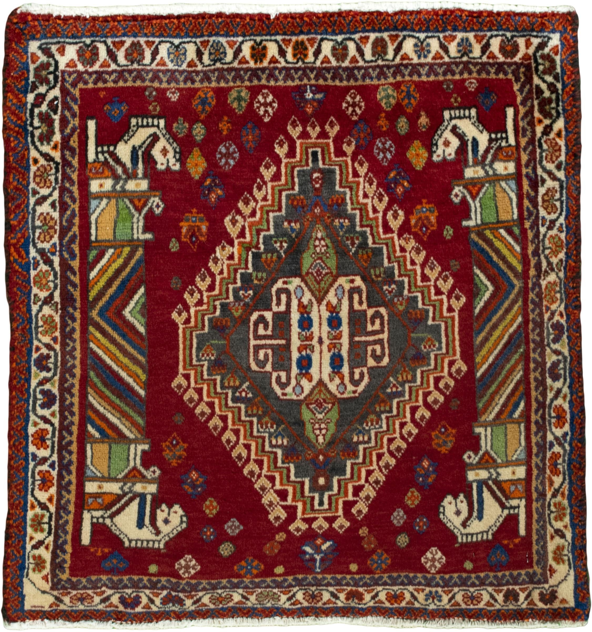 Nain Trading Orientteppich Shiraz 65x65 Handgeknüpfter Orientteppich / Perserteppich Quadratisch, quadratisch, Höhe: 10 mm