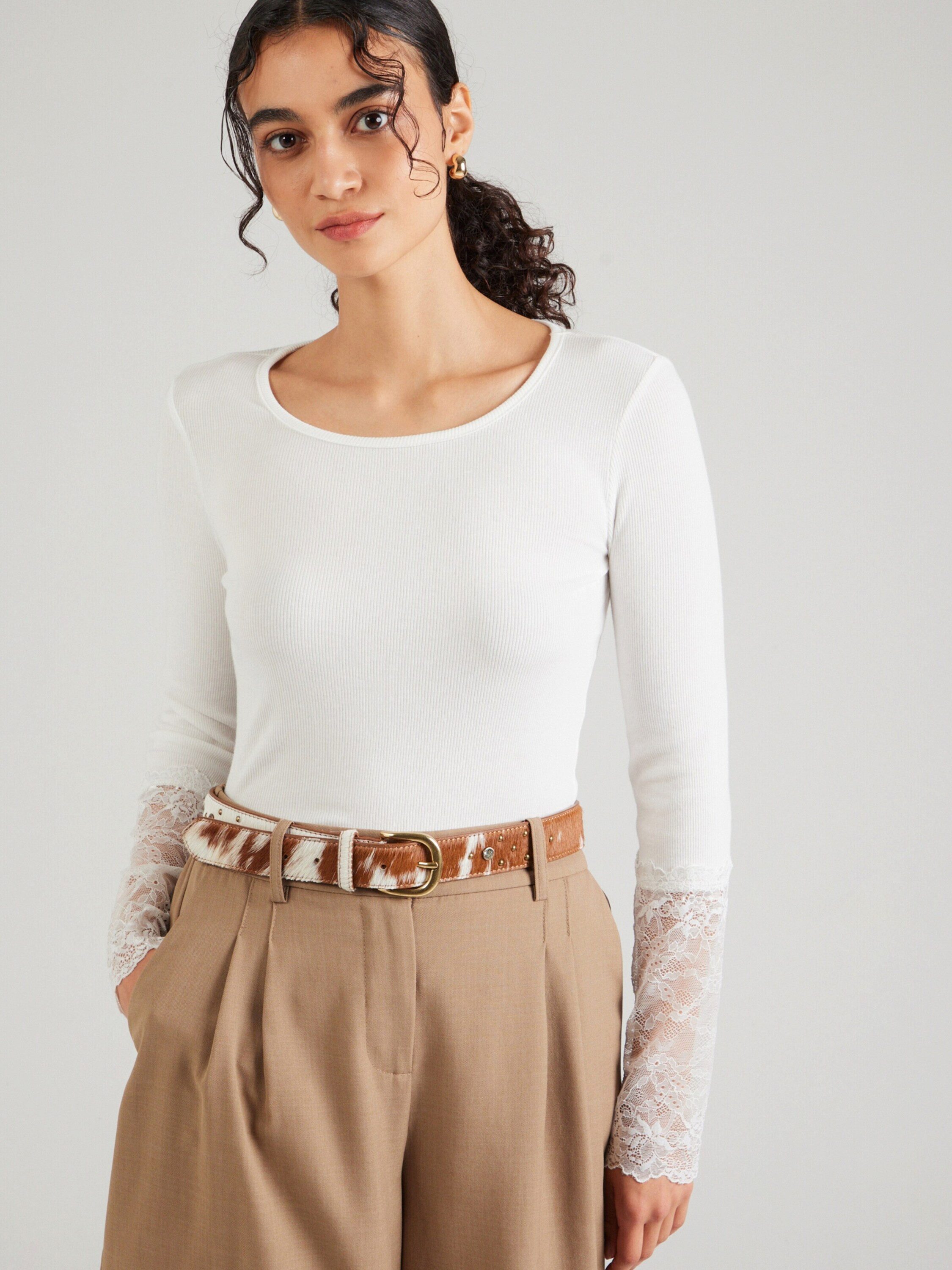 fransa Langarmshirt Hizamond (1-tlg) Spitze