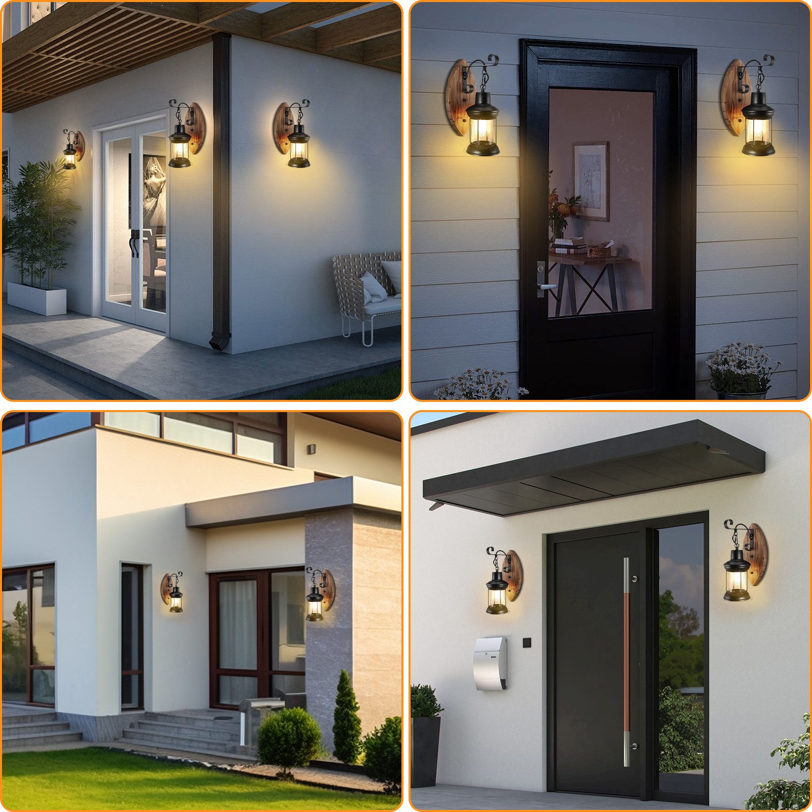 BlingBin Wandleuchte Wandleuchte E27 Holz Retro günstig online kaufen